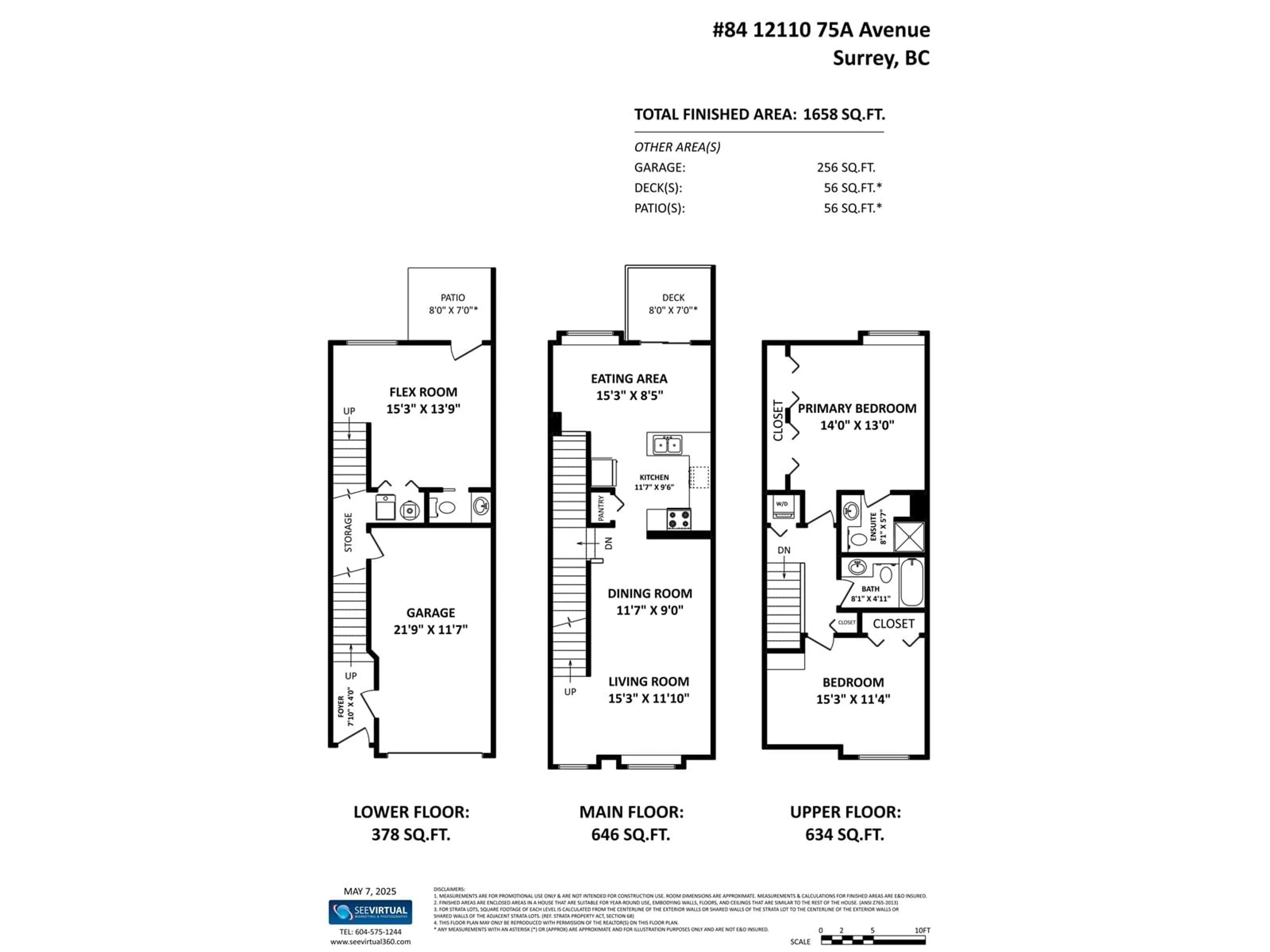 Floor plan for 84 - 12110 75A, Surrey British Columbia V3W1M1