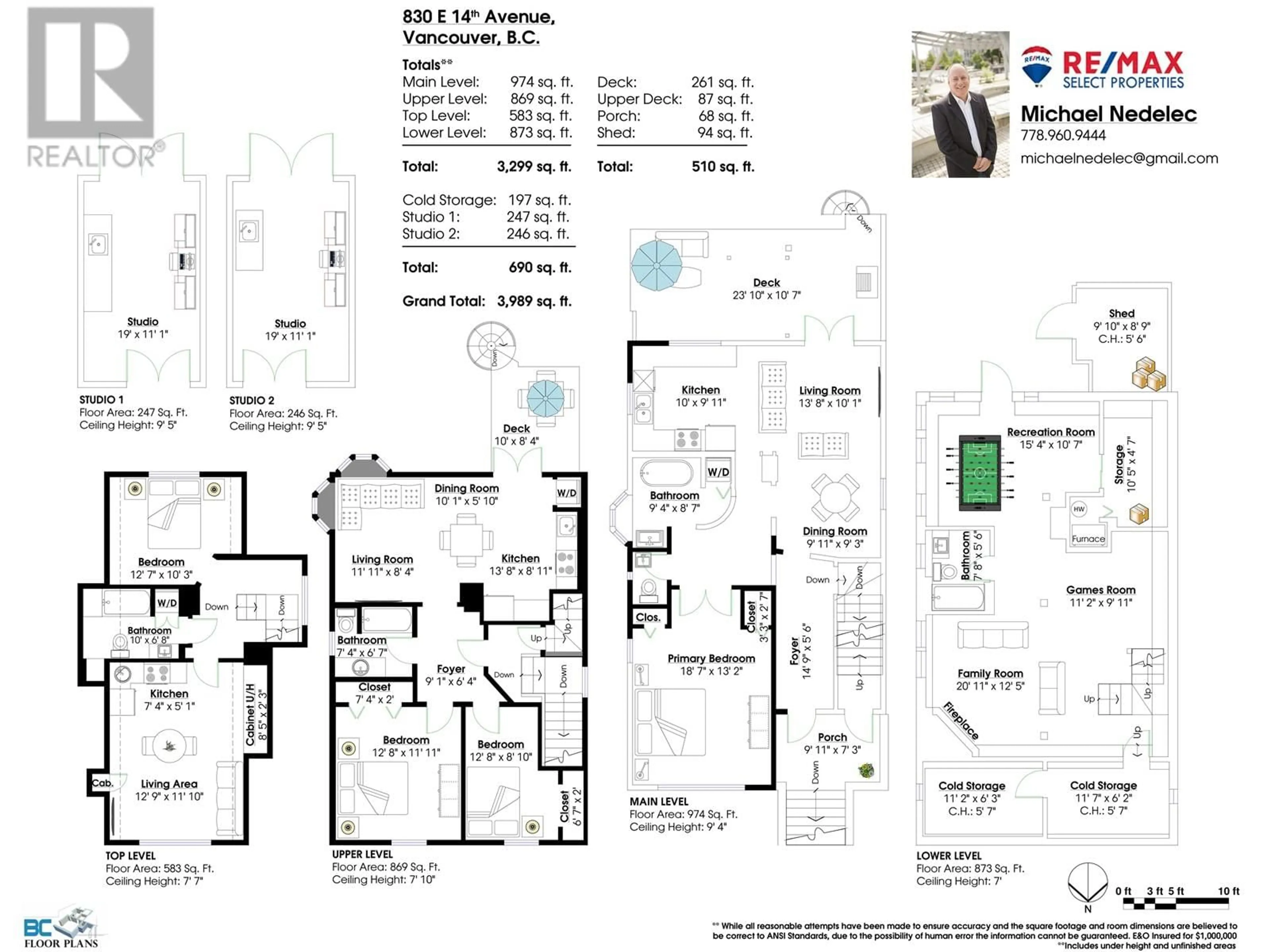 Floor plan for 830 14TH AVENUE, Vancouver British Columbia V5T2N6