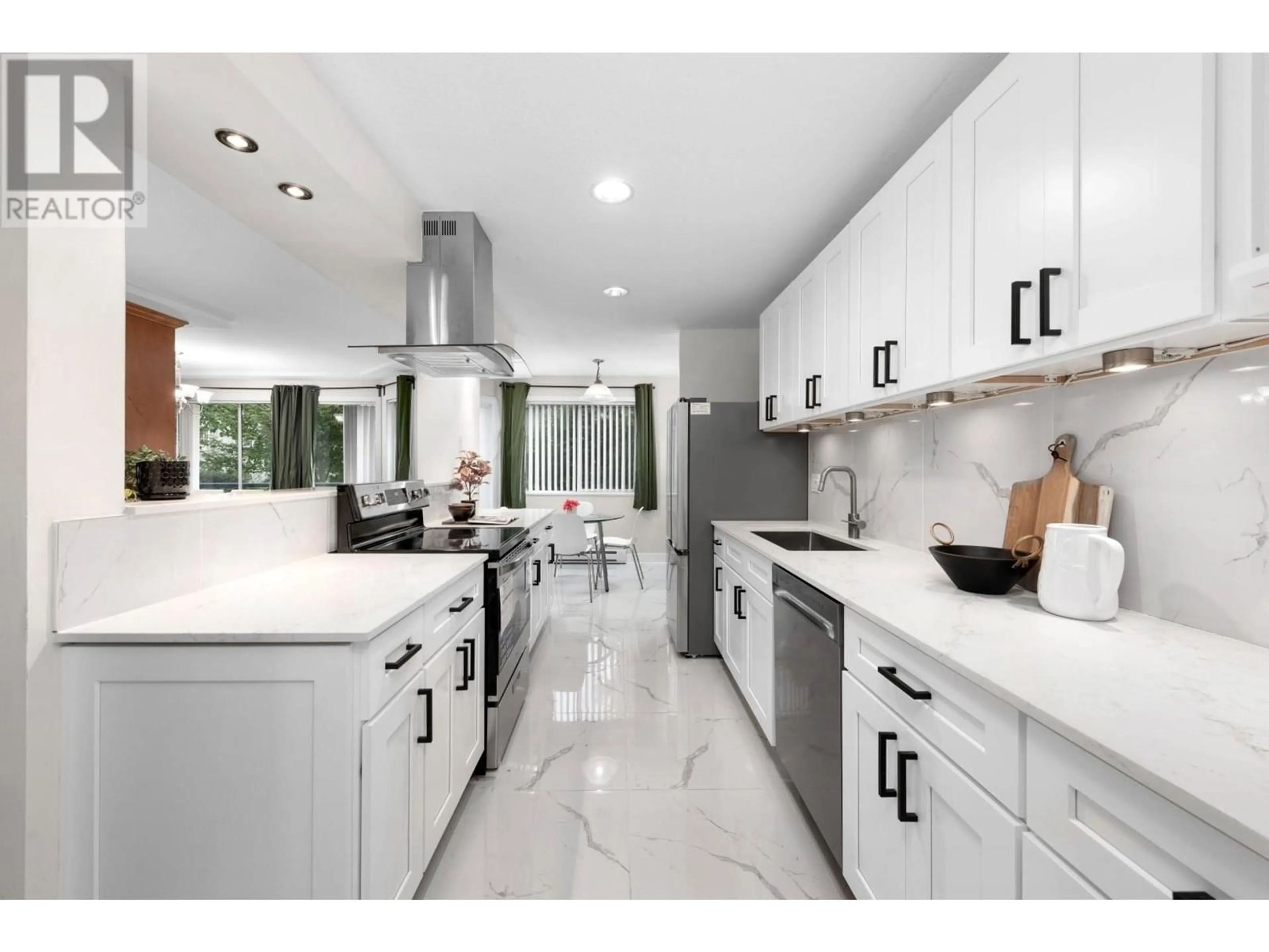 Open concept kitchen, ceramic/tile floor for 107 - 8600 LANSDOWNE ROAD, Richmond British Columbia V6X3L6