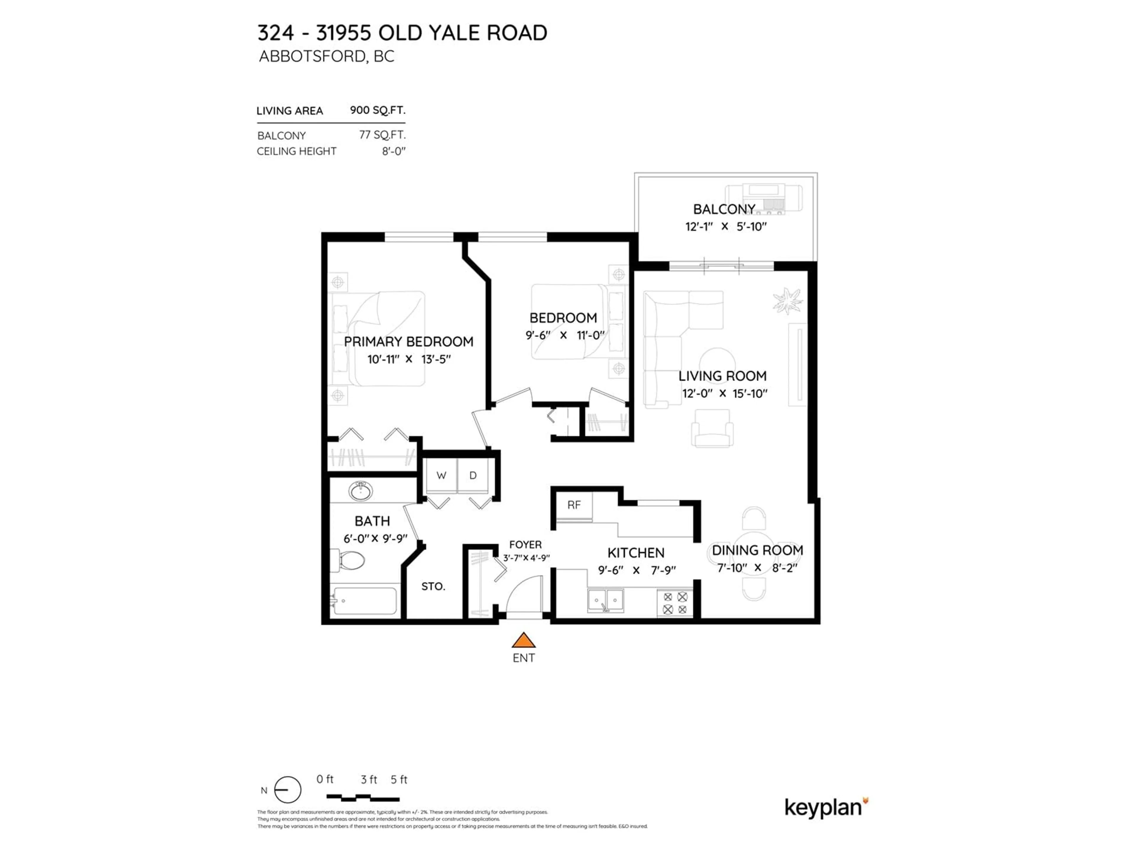 Floor plan for 324 - 31955 OLD YALE, Abbotsford British Columbia V2T4N1