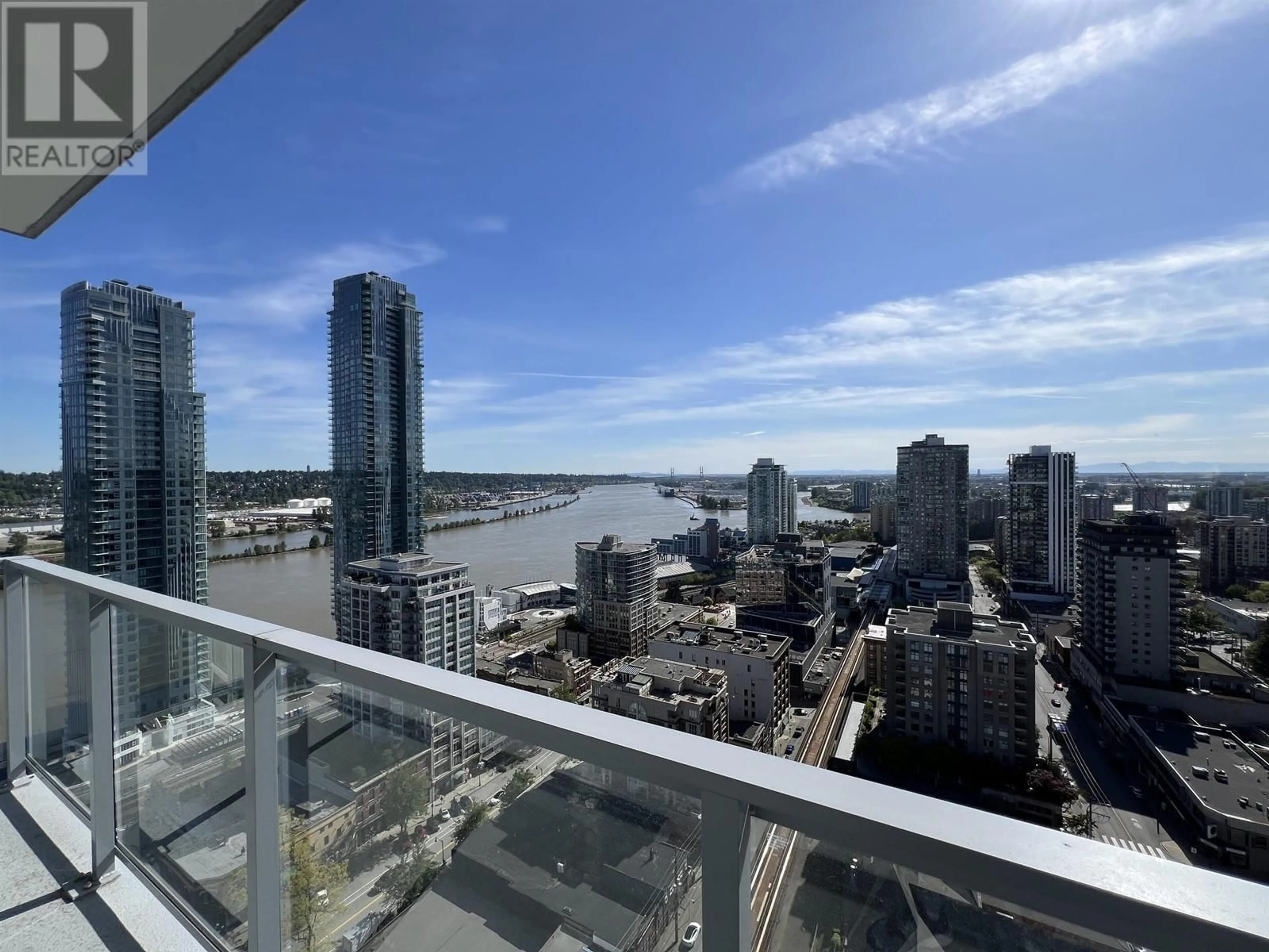 Balcony in the apartment, water/lake/river/ocean view for 2306 - 618 CARNARVON STREET, New Westminster British Columbia V3M1E9