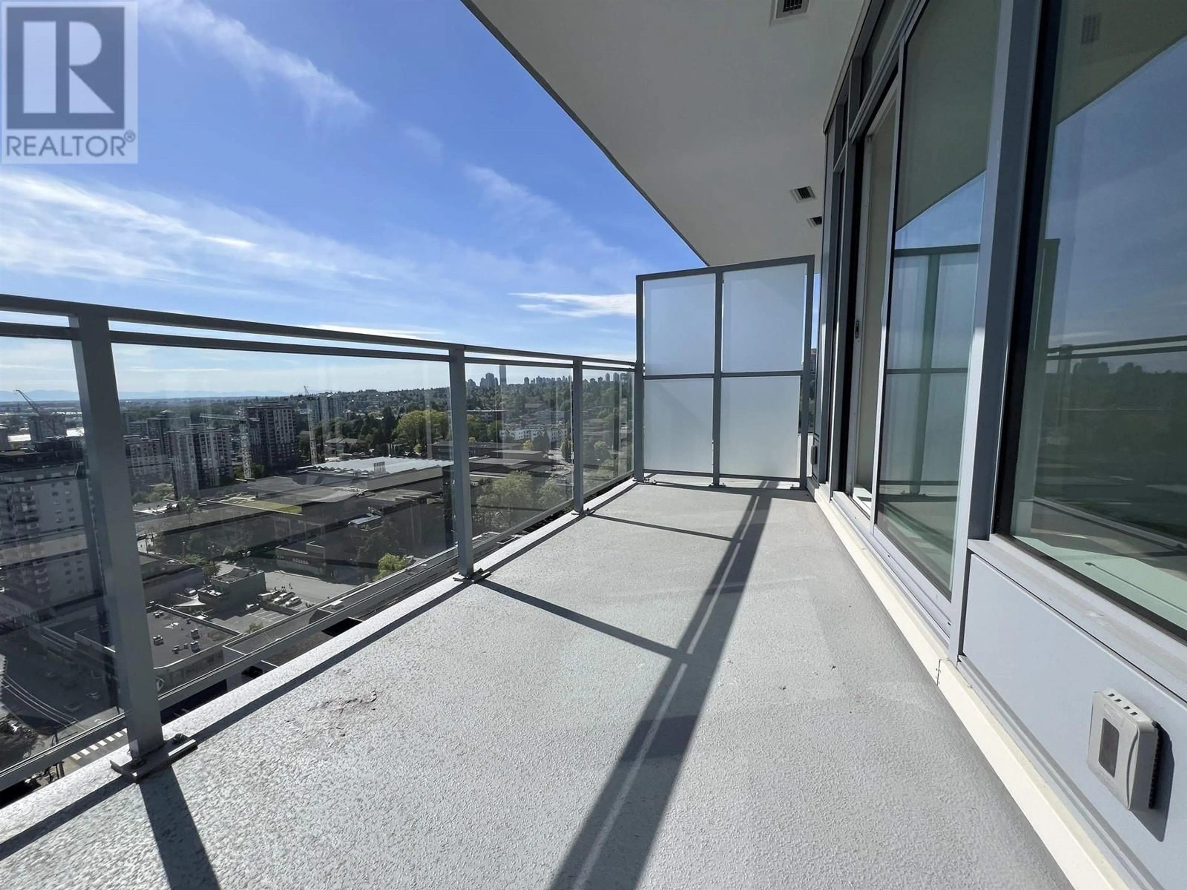 Balcony in the apartment, city buildings view from balcony for 2306 - 618 CARNARVON STREET, New Westminster British Columbia V3M1E9