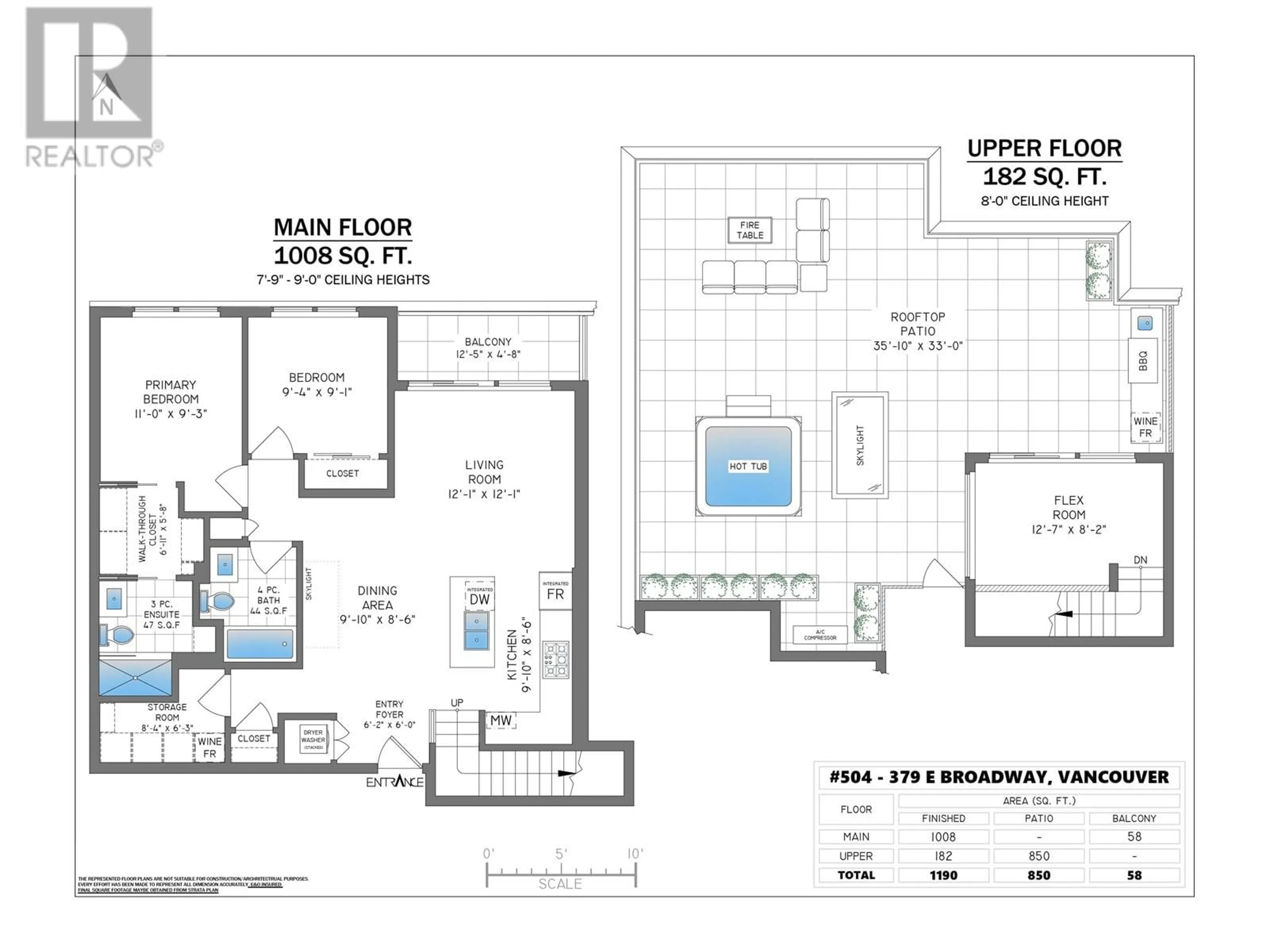 Floor plan for 504 - 379 BROADWAY, Vancouver British Columbia V5T1W6