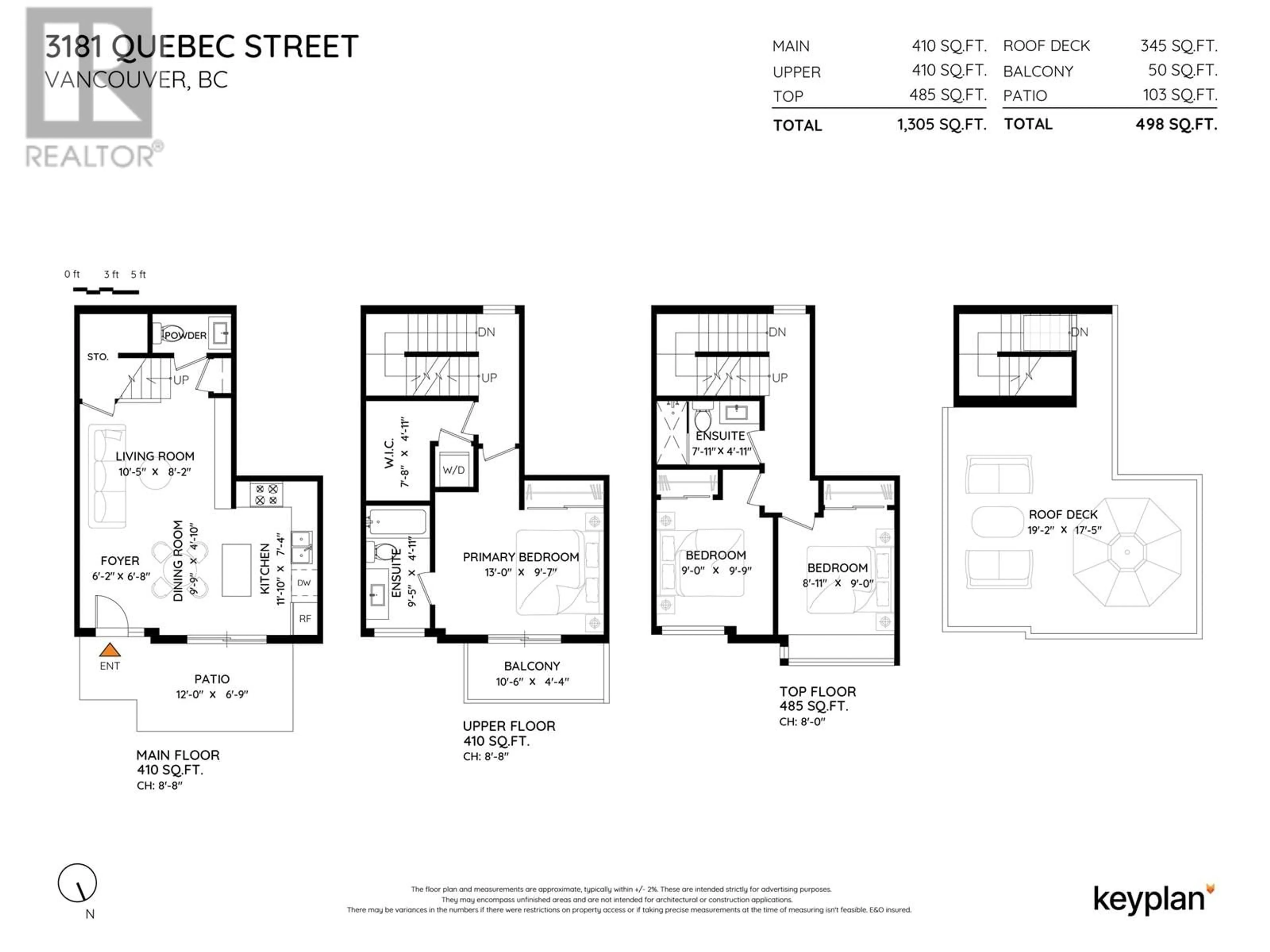 Floor plan for 3181 QUEBEC STREET, Vancouver British Columbia V5T3B3