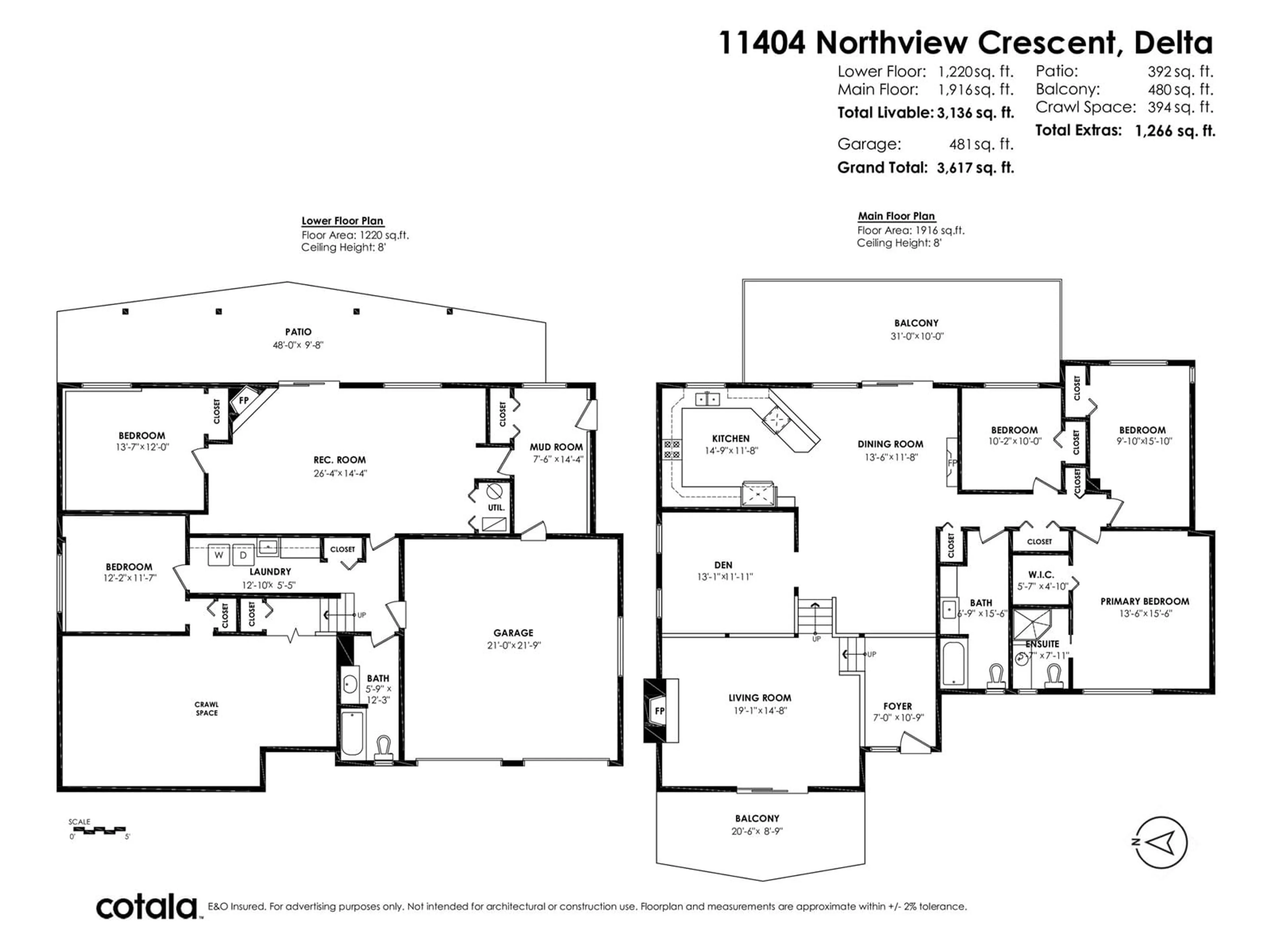 Floor plan for 11404 NORTHVIEW, Delta British Columbia V4E2P5