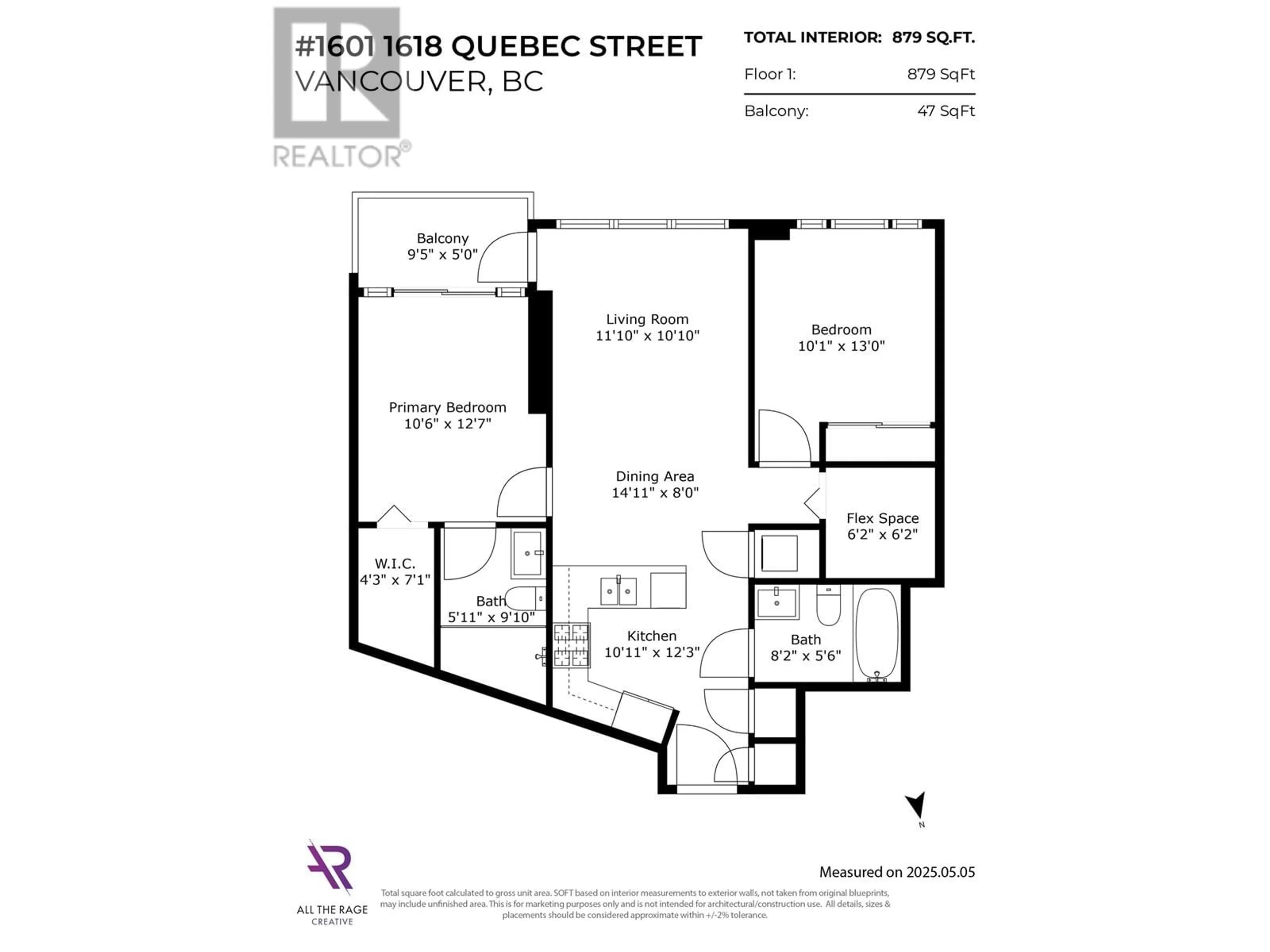 Floor plan for 1601 - 1618 QUEBEC STREET, Vancouver British Columbia V6A0C5