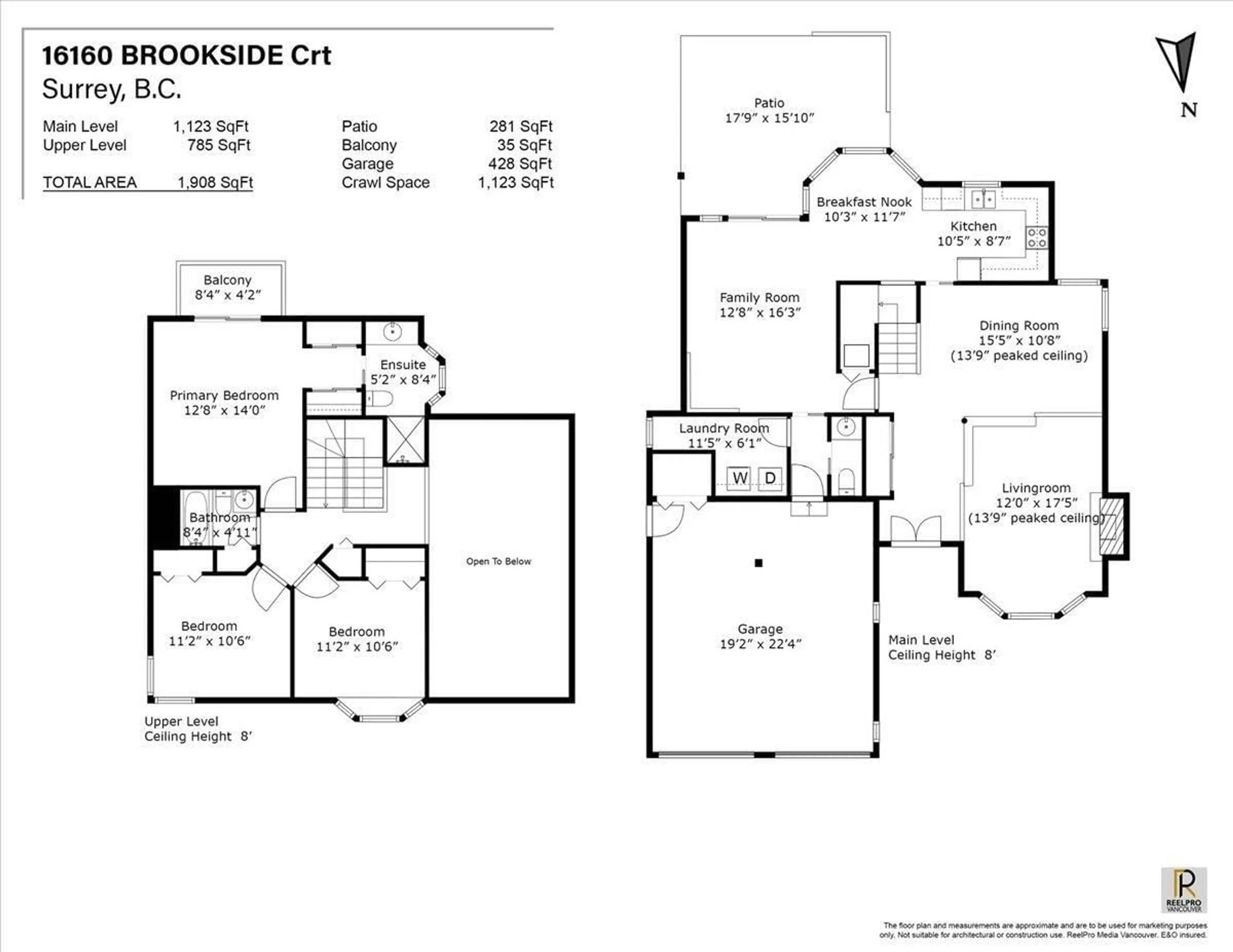 Floor plan for 16160 BROOKSIDE, Surrey British Columbia V4N1T1