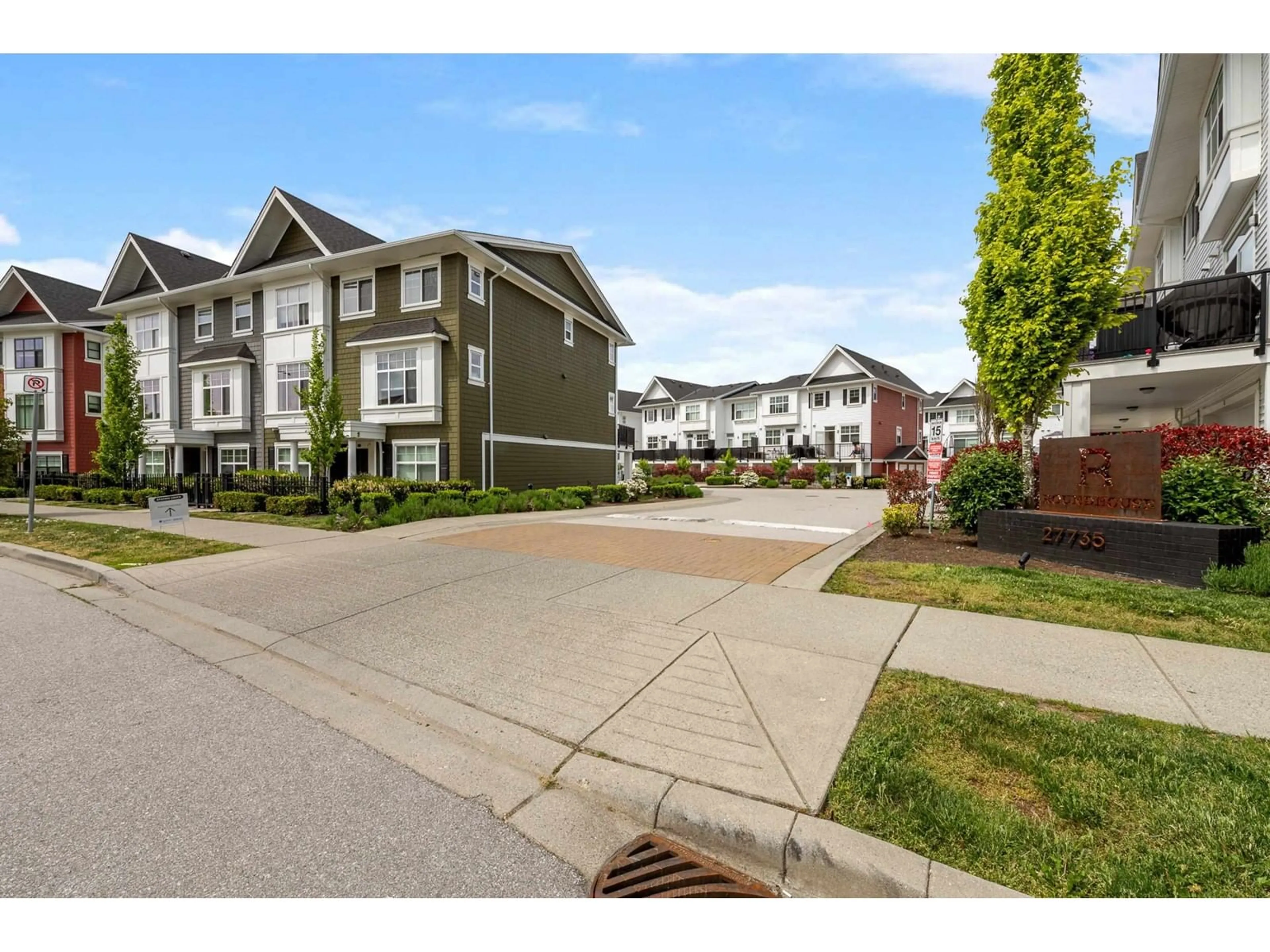 A pic from outside/outdoor area/front of a property/back of a property/a pic from drone, street for 106 - 27735 ROUNDHOUSE, Abbotsford British Columbia V4X0B9