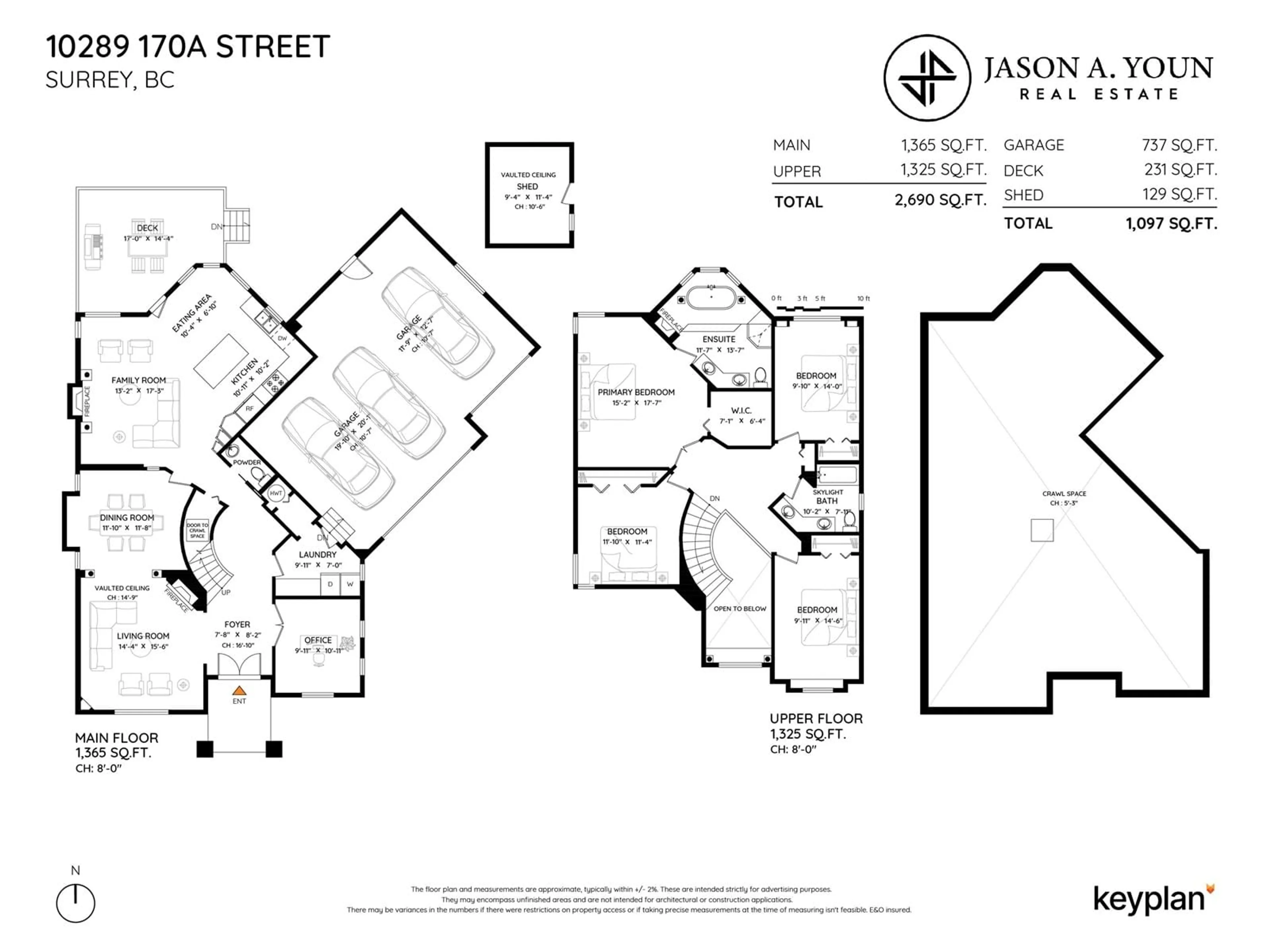 Floor plan for 10289 170A, Surrey British Columbia V4N3L1