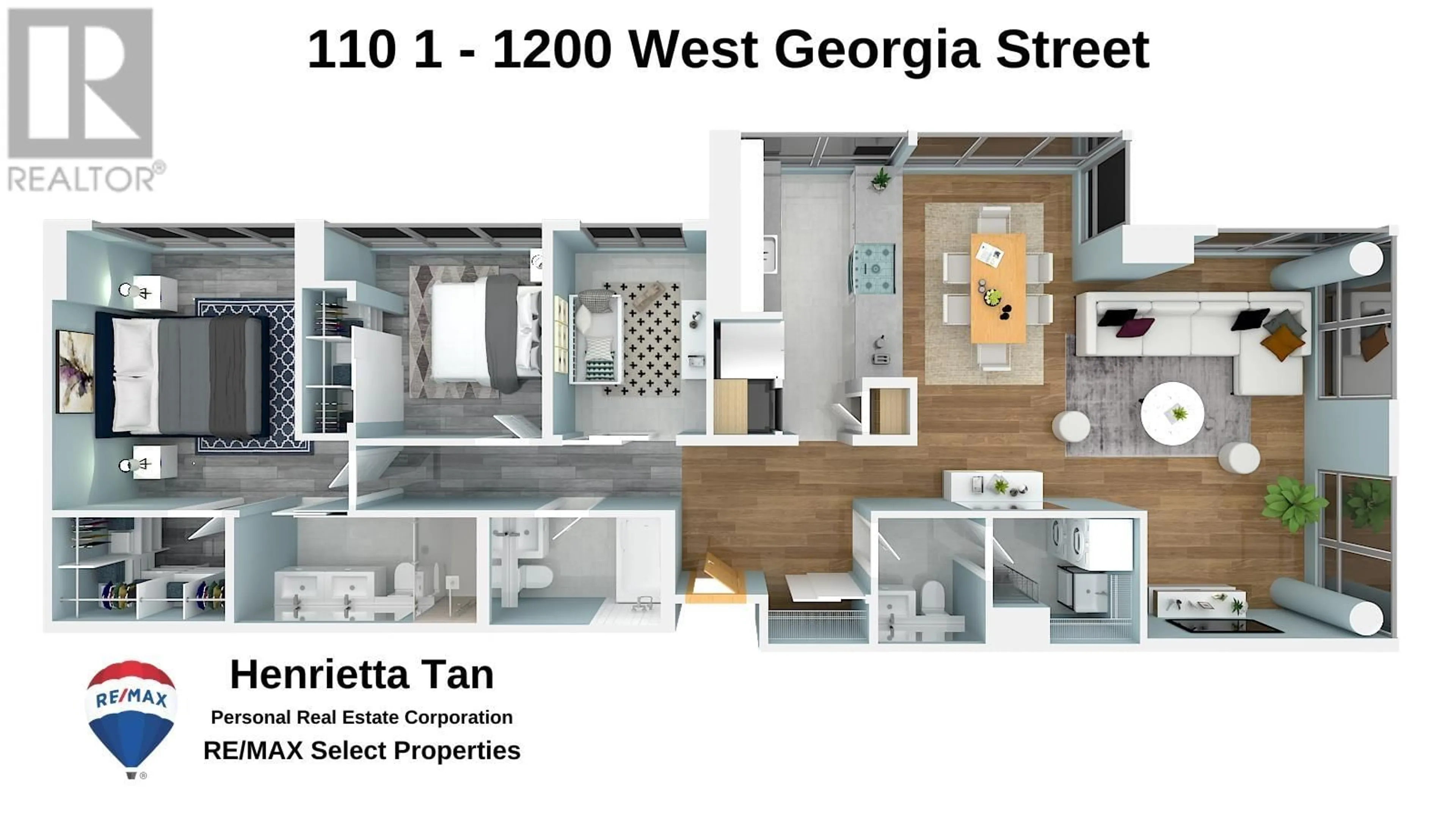 Floor plan for 1101 - 1200 GEORGIA STREET, Vancouver British Columbia V6E4R2