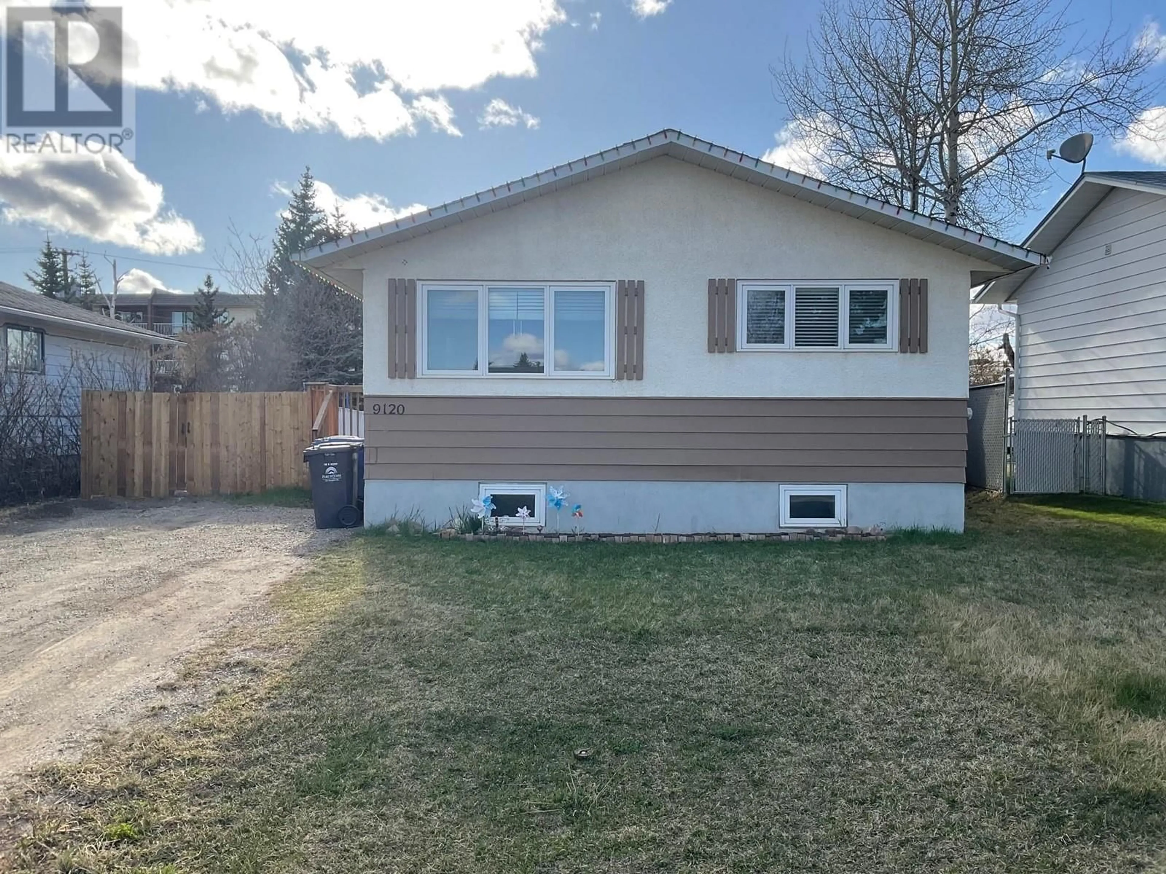 Home with vinyl exterior material, street for 9120 92A STREET, Fort St. John British Columbia V1J4P1