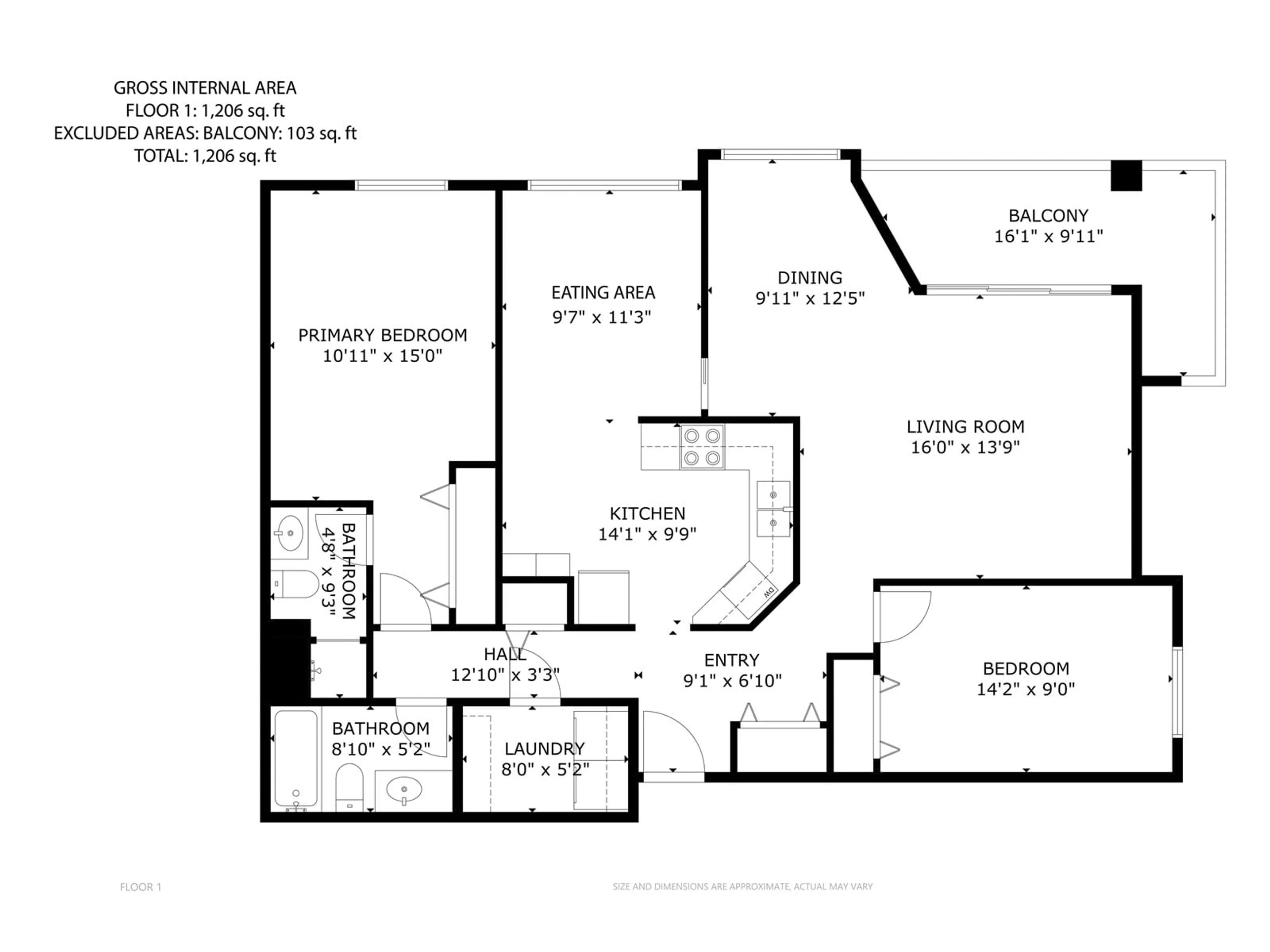 Floor plan for 205 - 32823 LANDEAU, Abbotsford British Columbia V2S6S6
