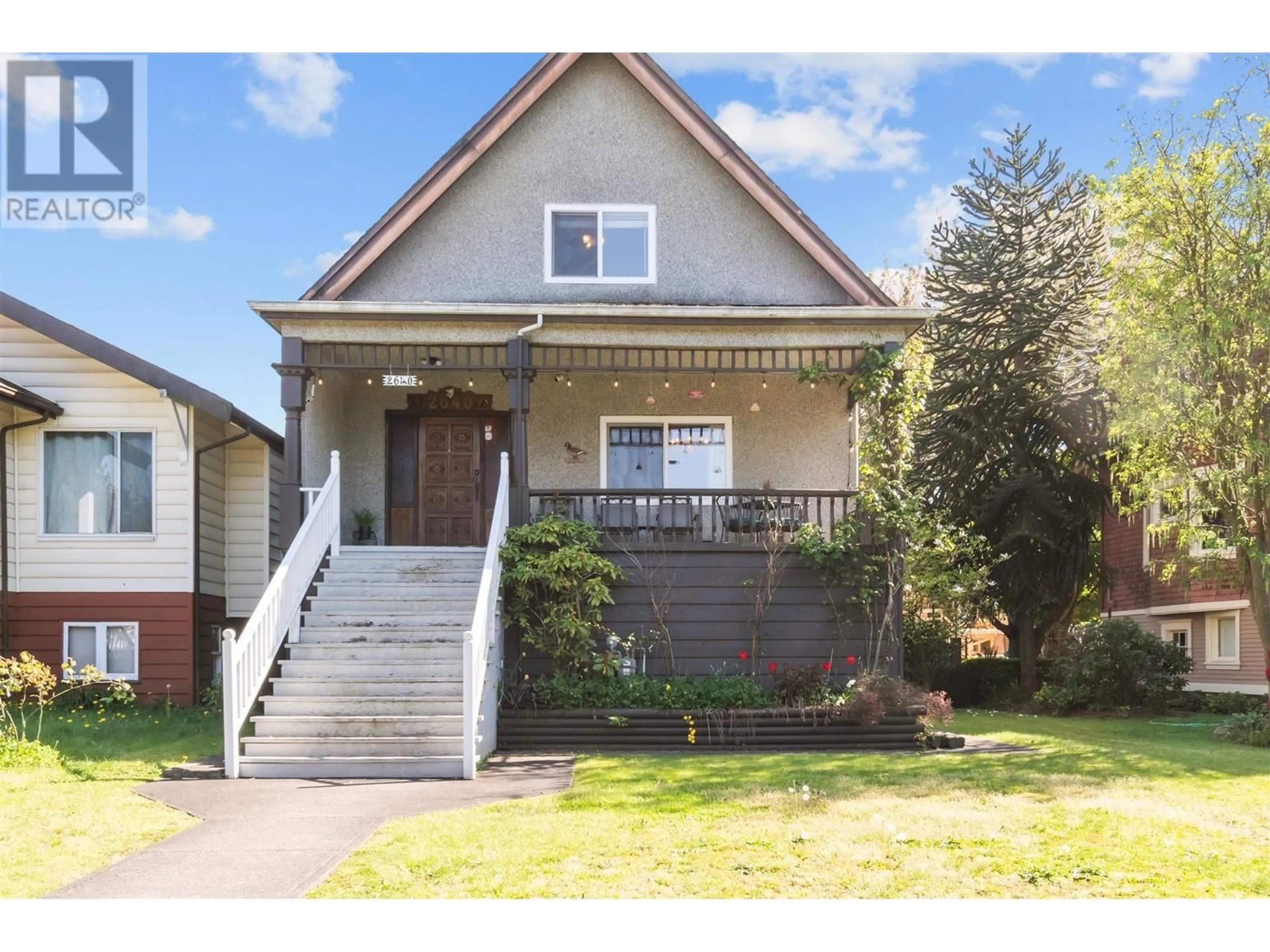 Home with vinyl exterior material, street for 2640 TRINITY STREET, Vancouver British Columbia V5K1E4
