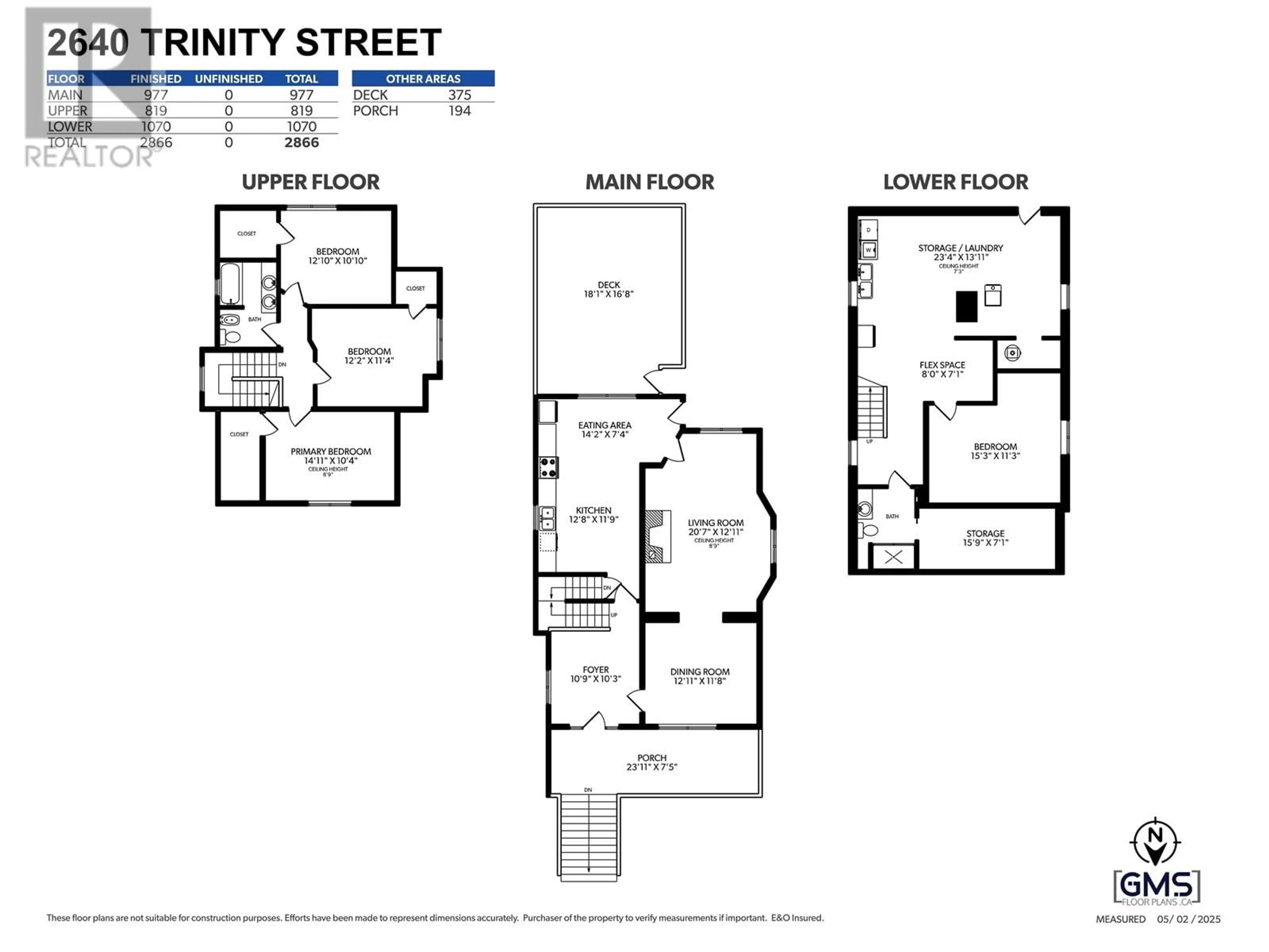 Floor plan for 2640 TRINITY STREET, Vancouver British Columbia V5K1E4