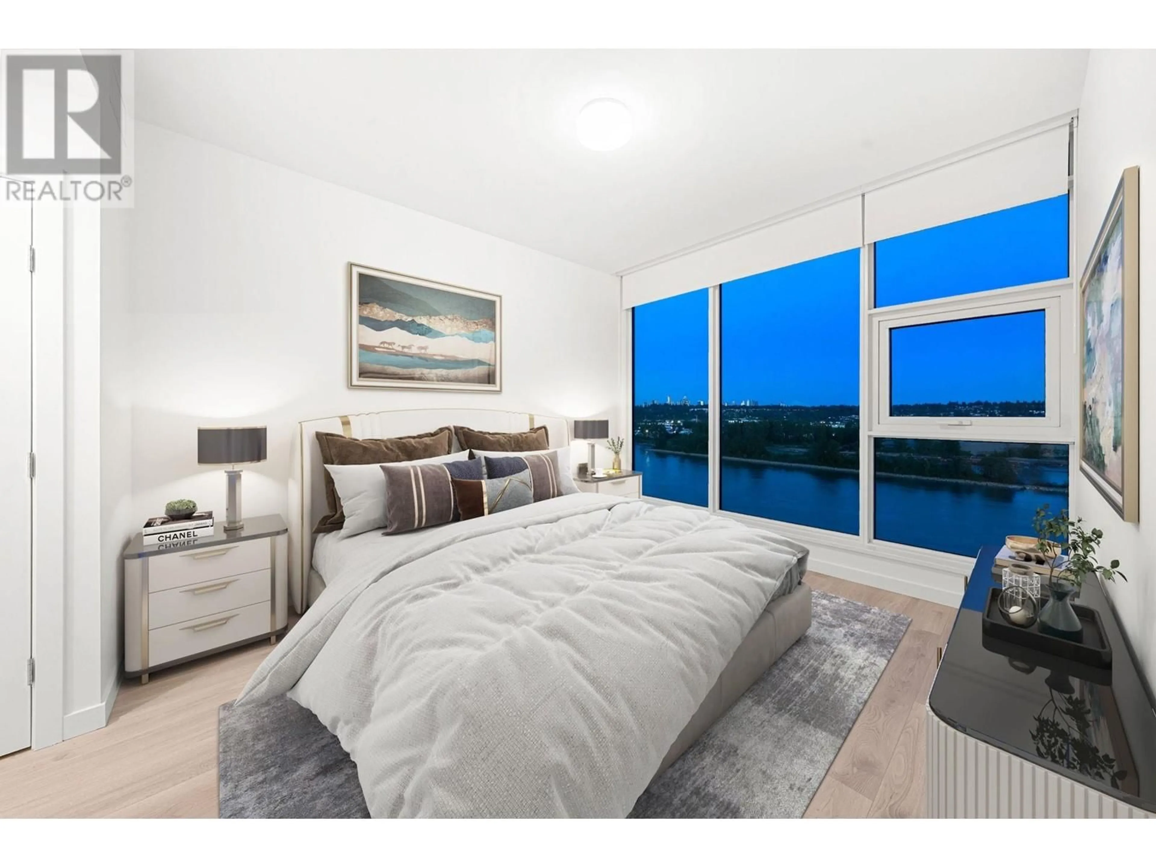 Bedroom with bed, unknown for 1308 - 680 QUAYSIDE DRIVE, New Westminster British Columbia V3M0P2