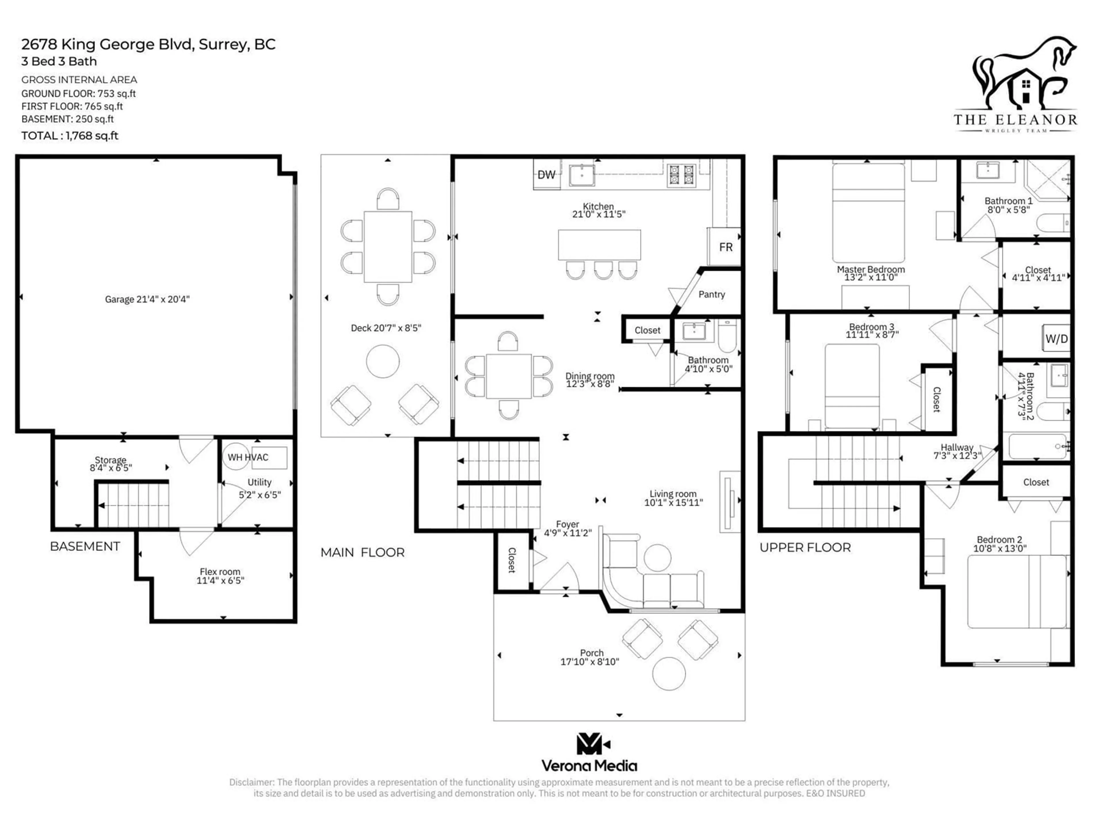 Floor plan for 78 - 2678 KING GEORGE, Surrey British Columbia V4P1H6