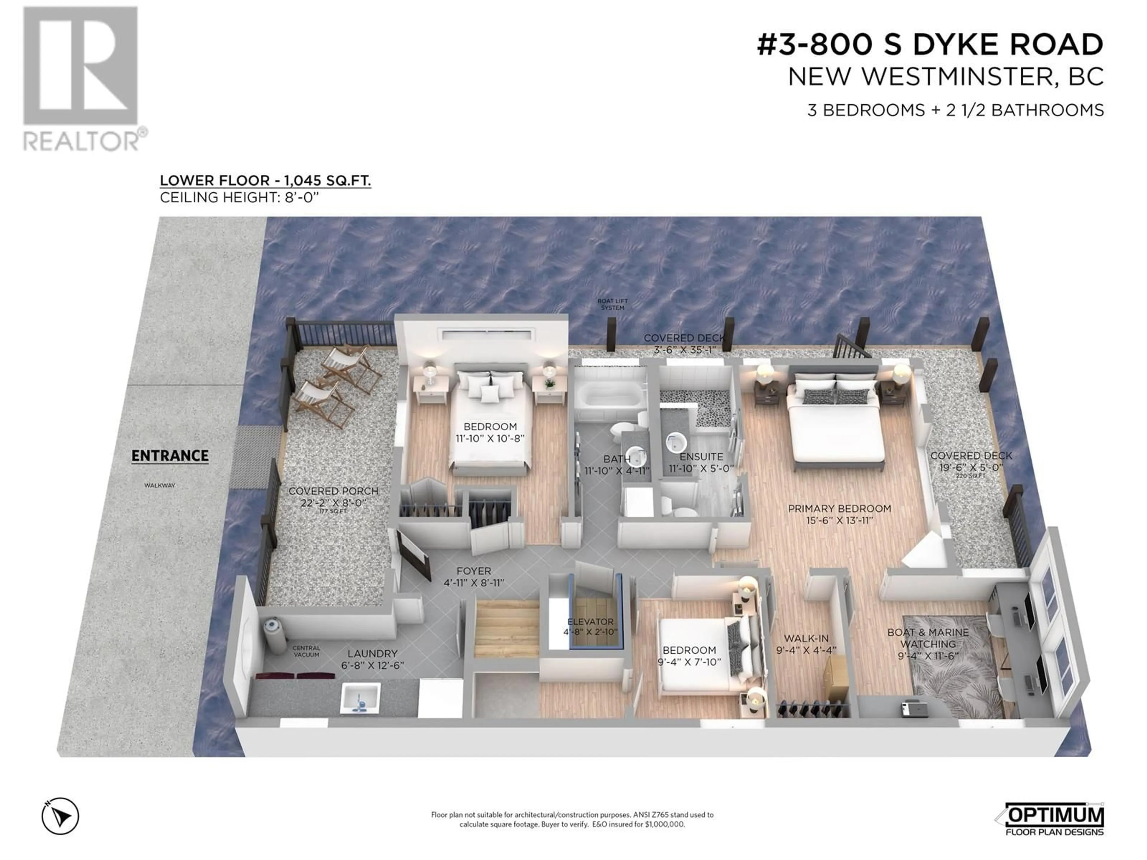 Floor plan for 3 - 800 SOUTH DYKE ROAD, New Westminster British Columbia V3M6L6