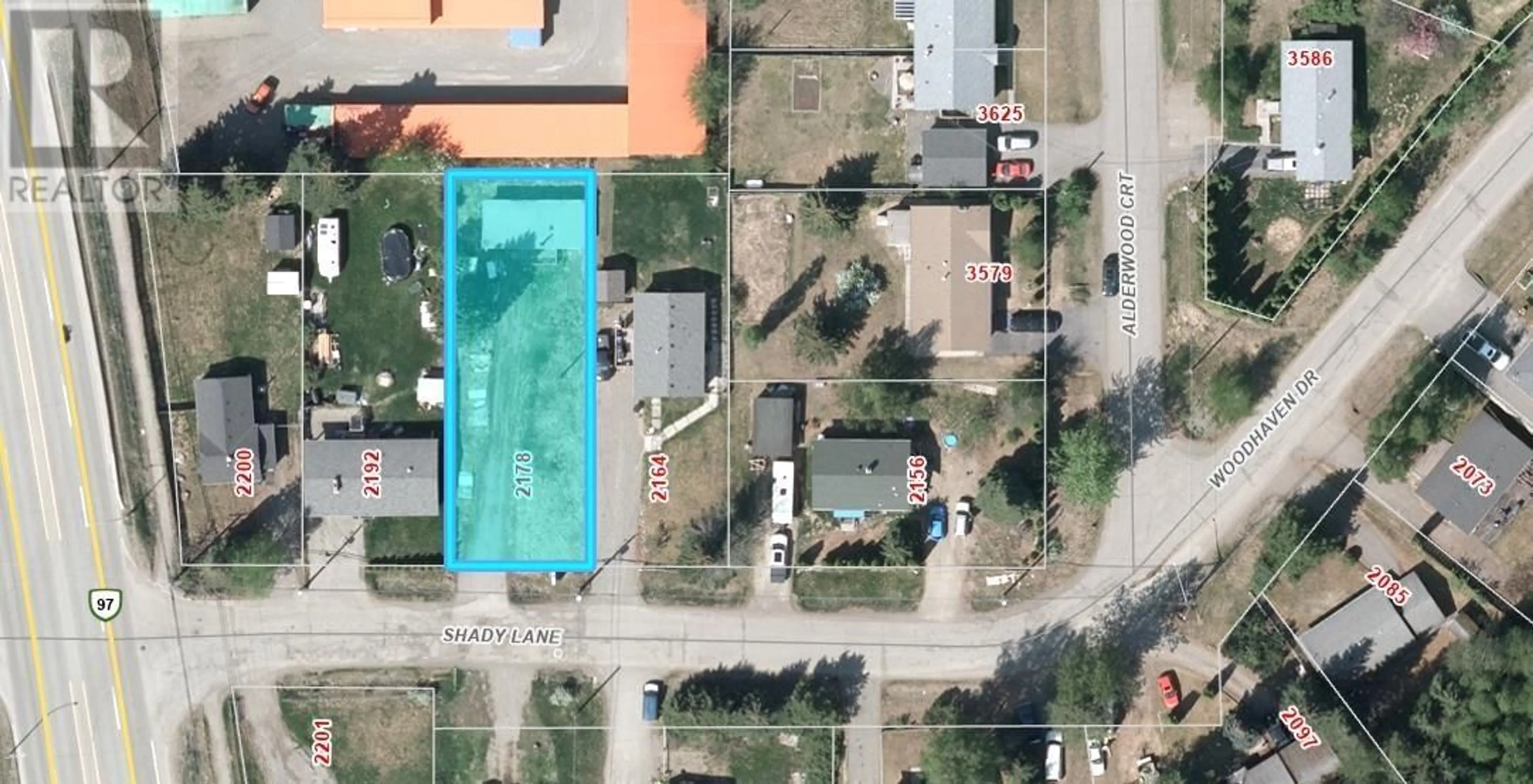 A pic from outside/outdoor area/front of a property/back of a property/a pic from drone, street for 2178 SHADY LANE, Prince George British Columbia V2K2Z1