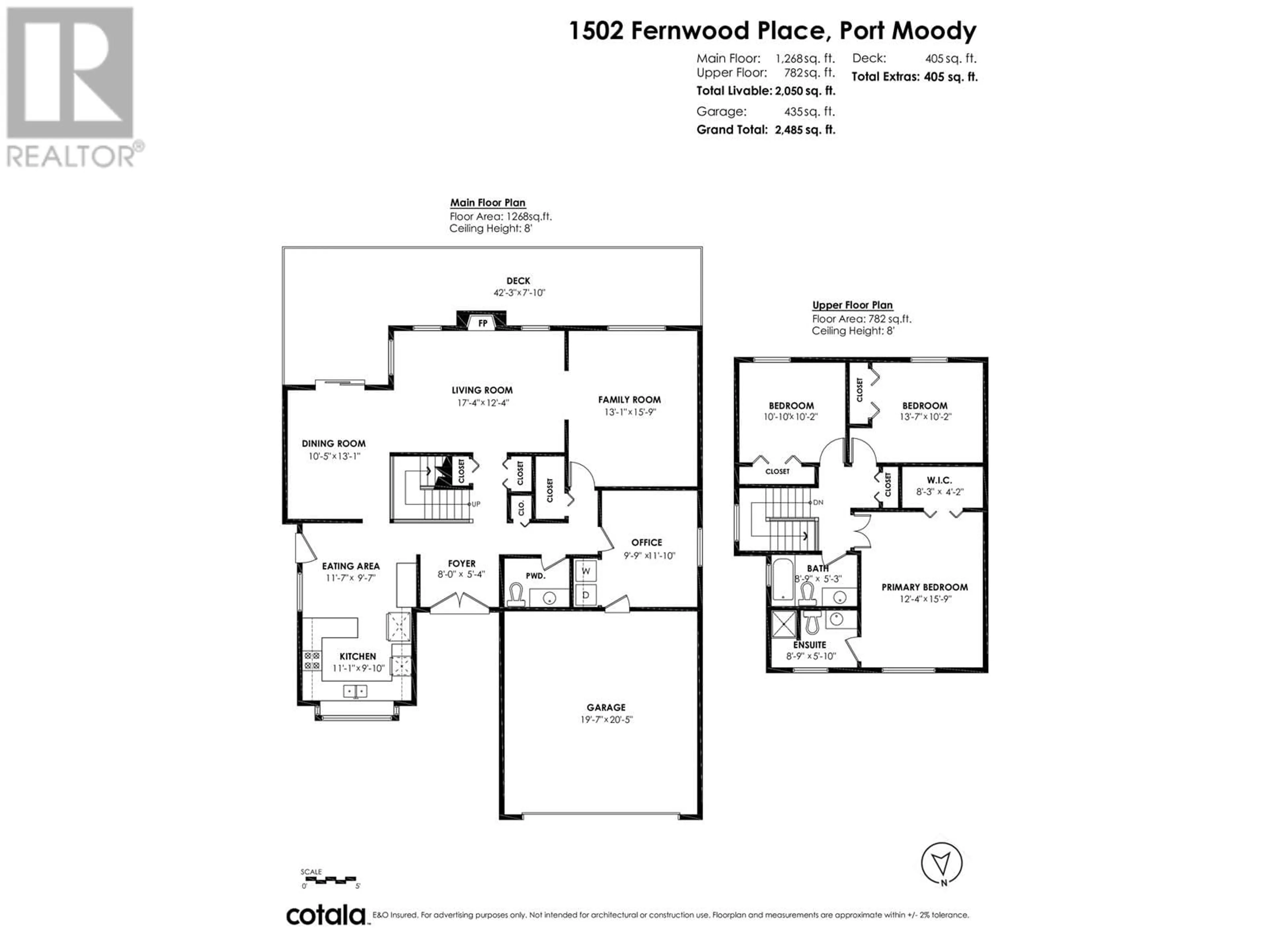 Floor plan for 1502 FERNWOOD PLACE, Port Moody British Columbia V3H4A6