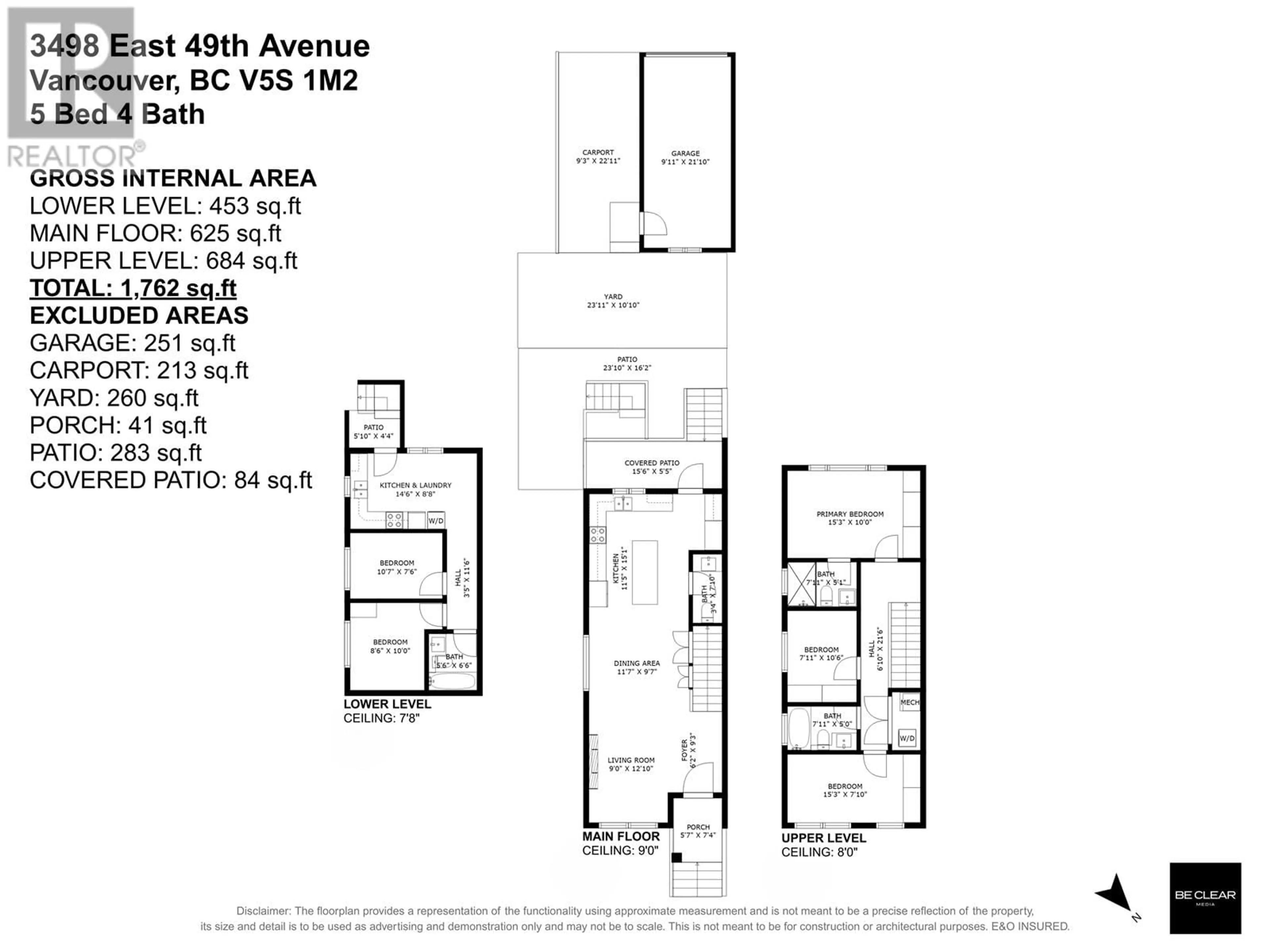 Floor plan for 3498 49TH AVENUE, Vancouver British Columbia V5S1M2