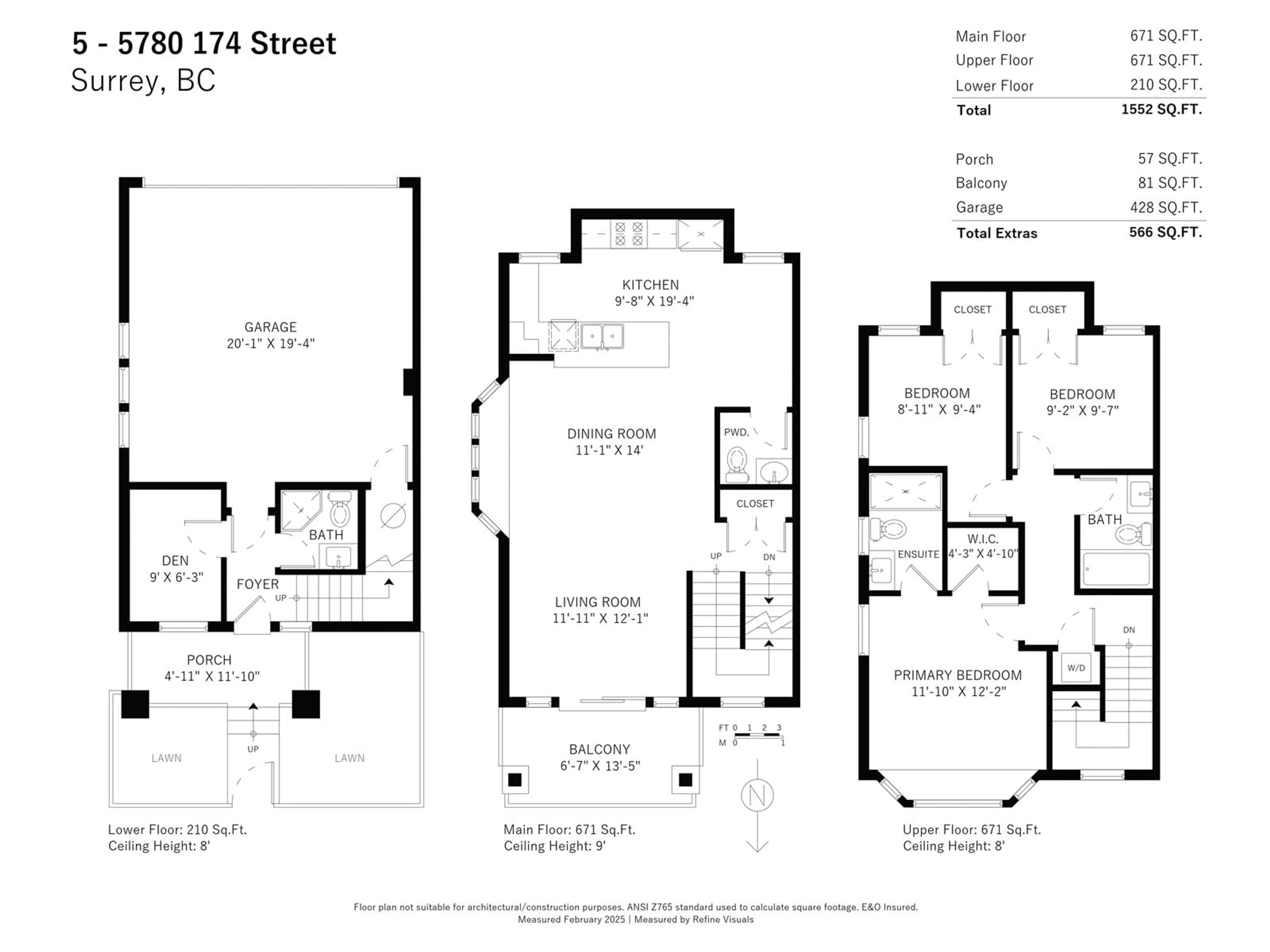 Floor plan for 5 - 5780 174, Surrey British Columbia V3S7K3