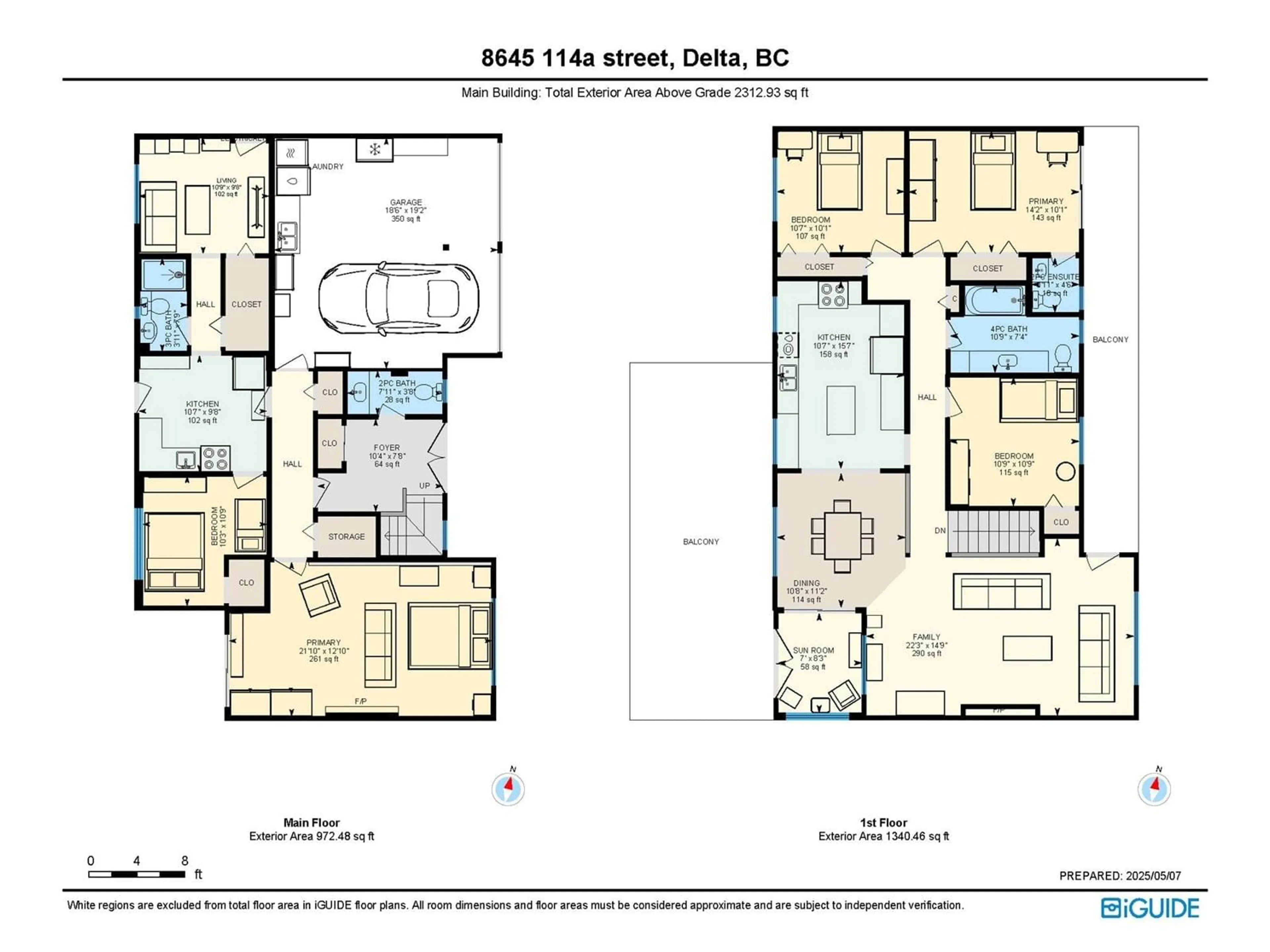 Floor plan for 8645 114A, Delta British Columbia V4C5L9