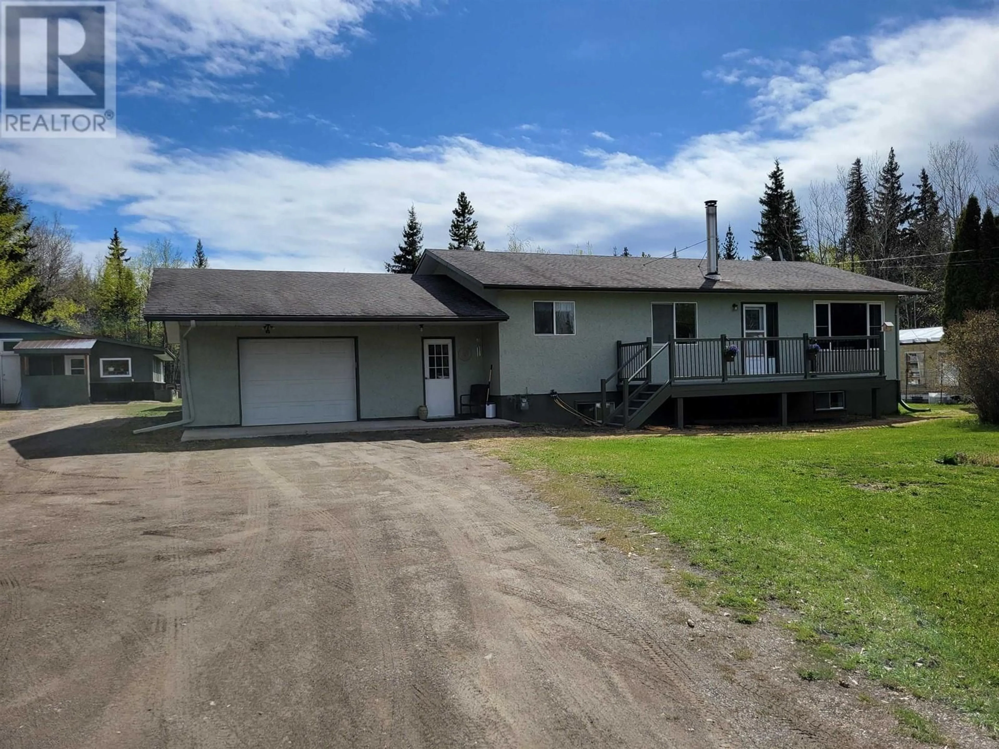 A pic from outside/outdoor area/front of a property/back of a property/a pic from drone, street for 834 DERKSEN ROAD, Vanderhoof British Columbia V0J3A0