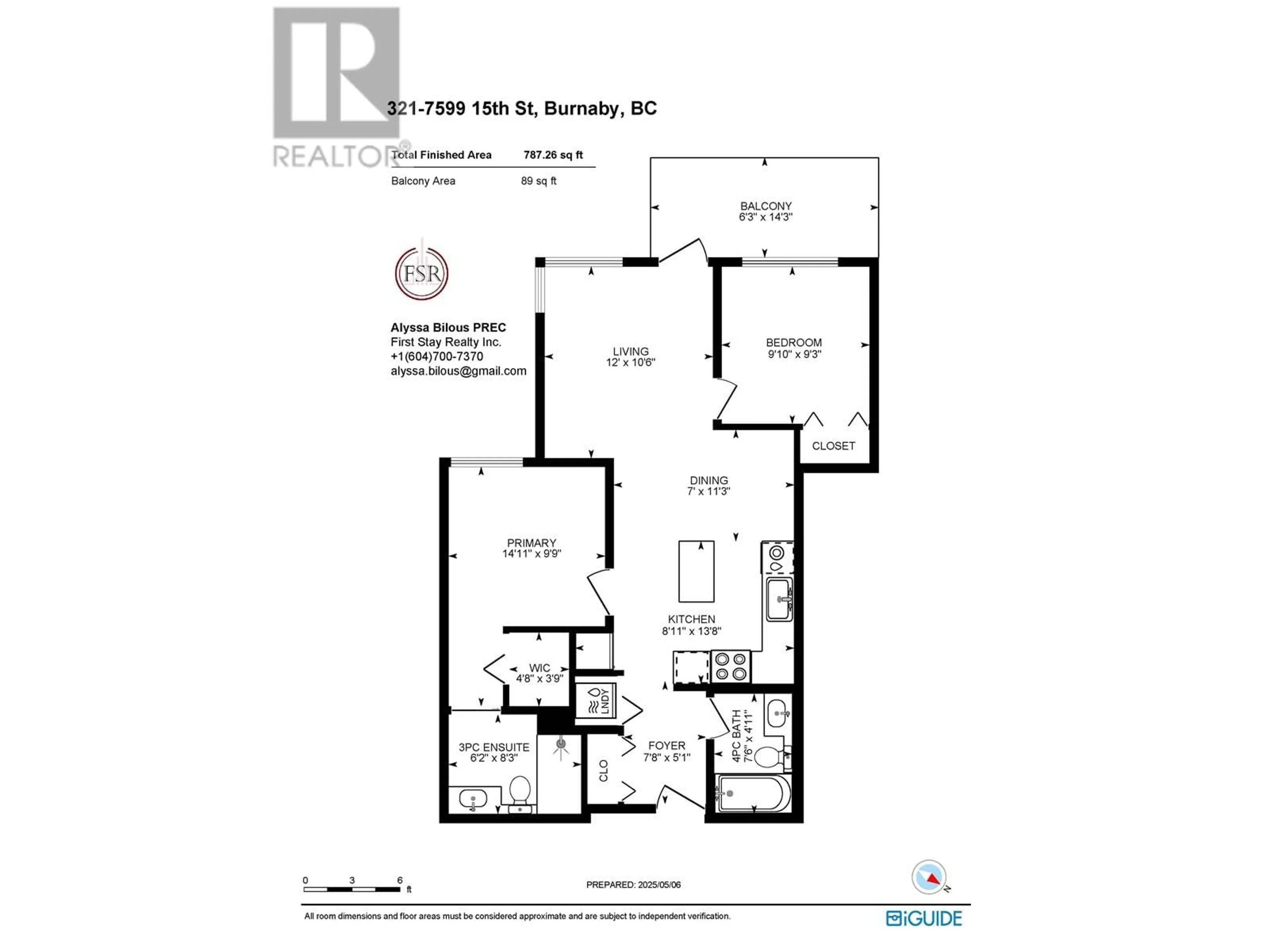 Floor plan for 321 - 7599 15TH STREET, Burnaby British Columbia V3N0H9