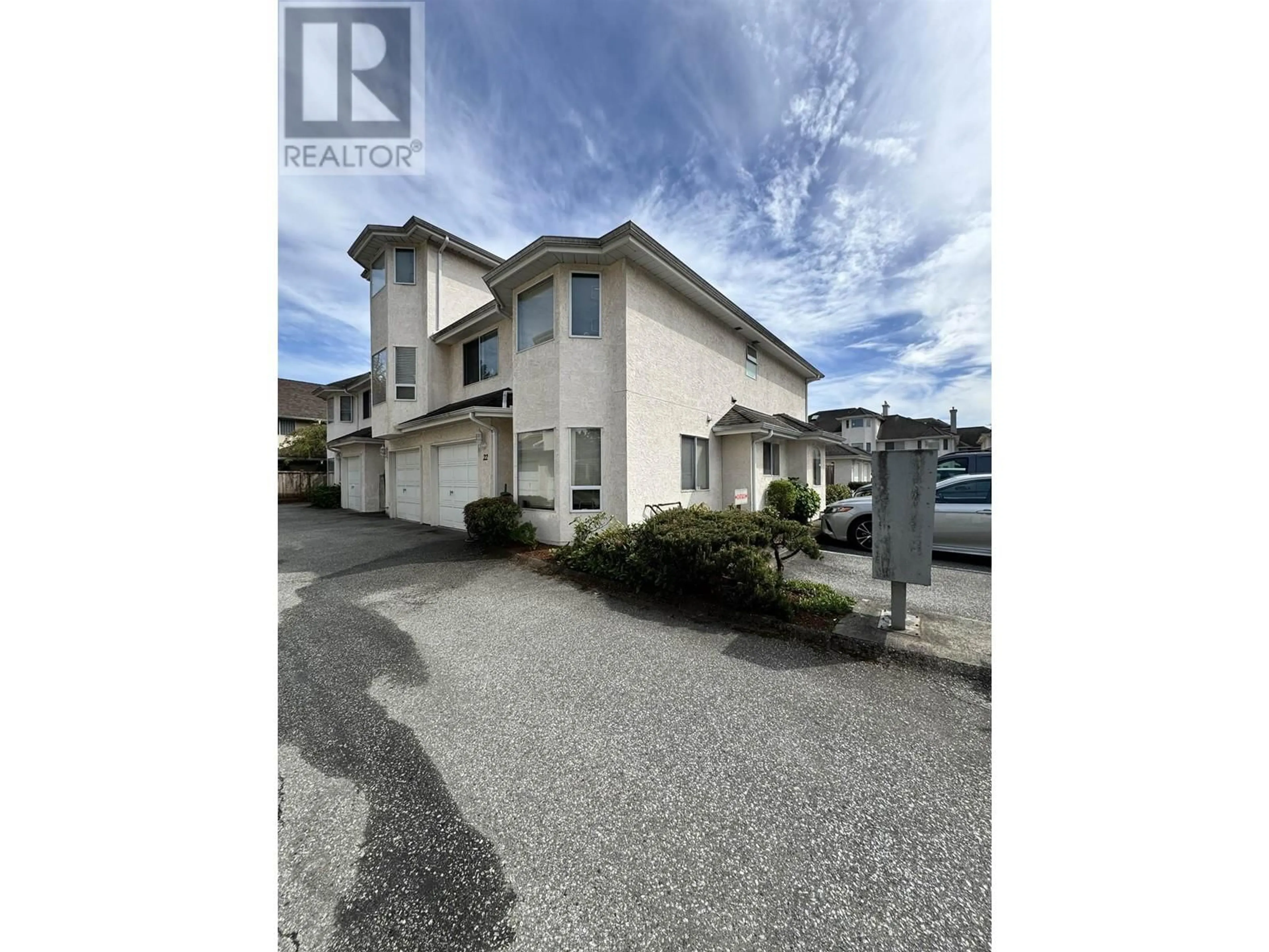 A pic from outside/outdoor area/front of a property/back of a property/a pic from drone, street for 22 - 8220 BENNETT ROAD, Richmond British Columbia V6Y1N5
