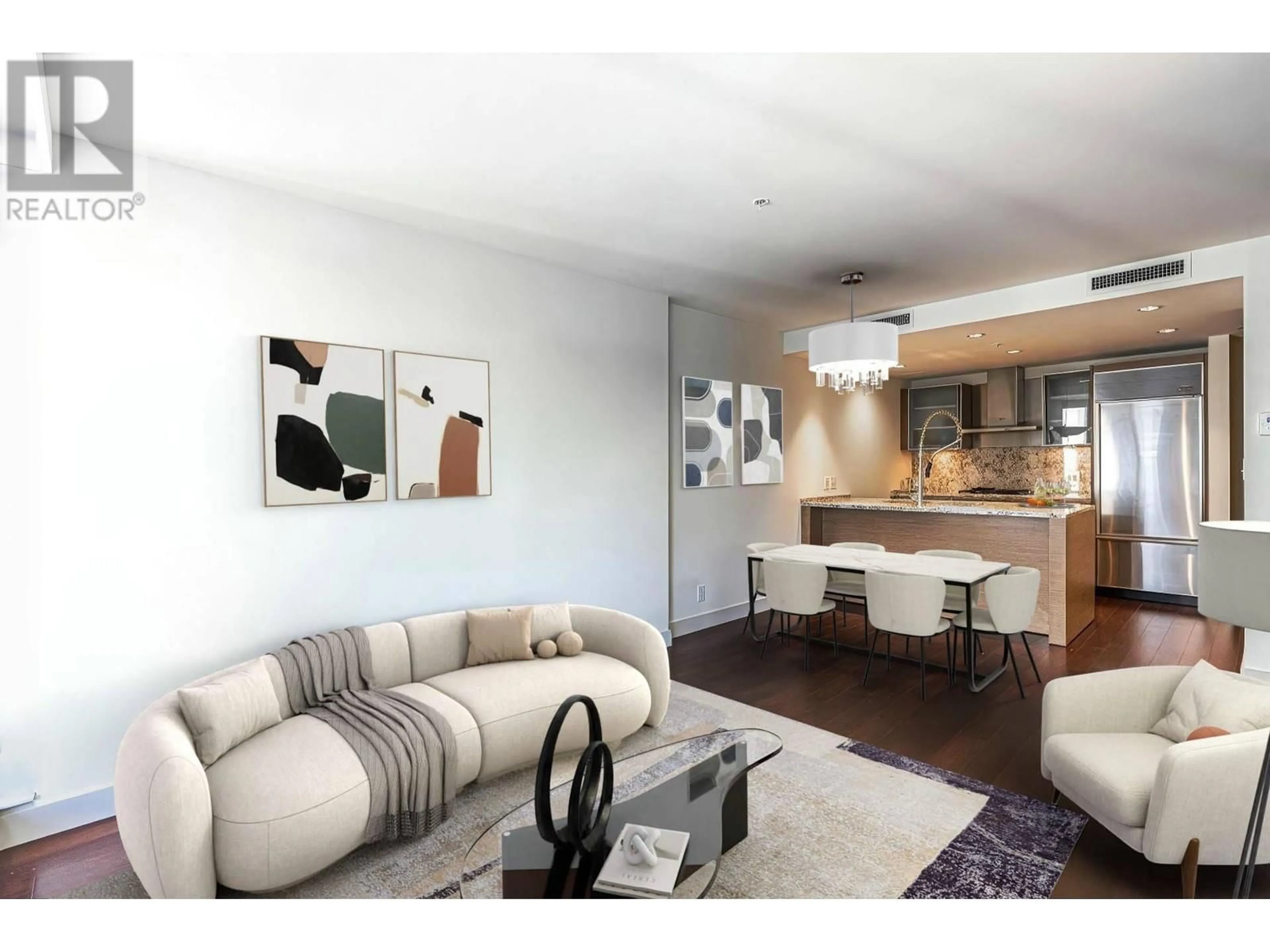 Living room with furniture, wood/laminate floor for 1903 - 1111 ALBERNI STREET, Vancouver British Columbia V6E4V2