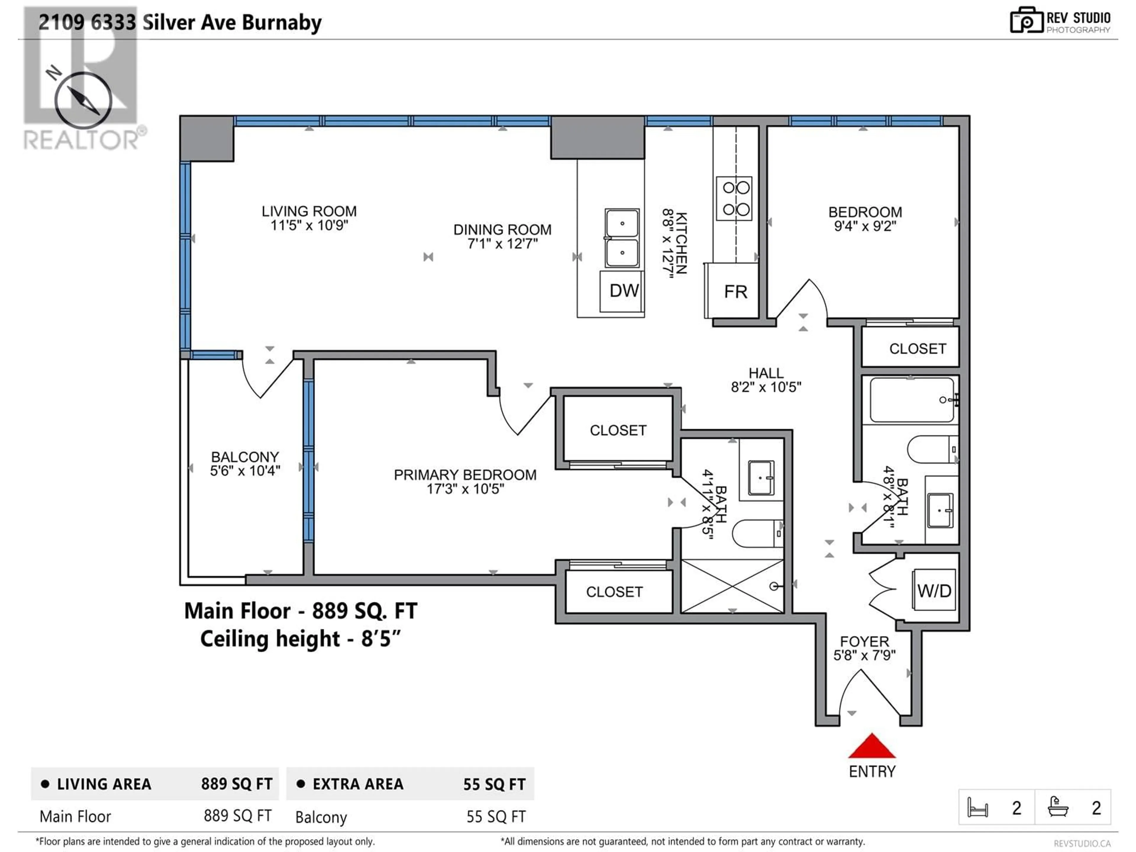 Floor plan for 2109 - 6333 SILVER AVENUE, Burnaby British Columbia V5H0C3