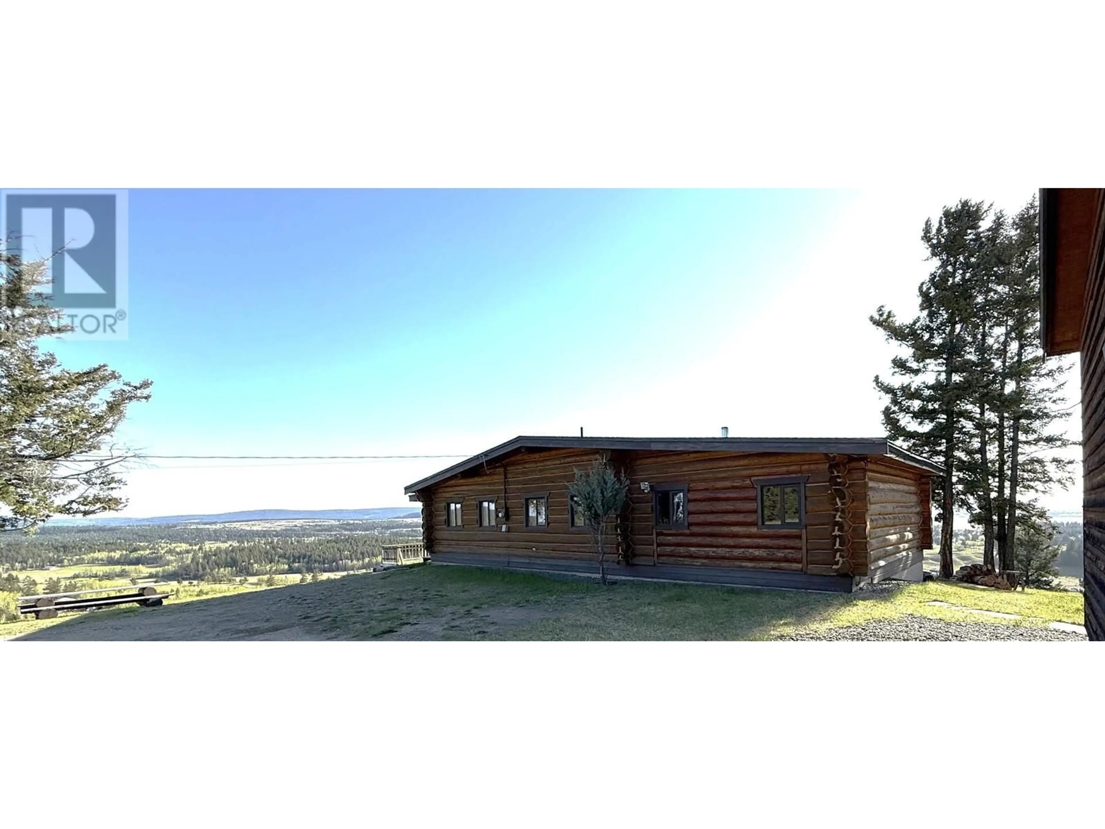A pic from outside/outdoor area/front of a property/back of a property/a pic from drone, water/lake/river/ocean view for 5549 BACKVALLEY ROAD, 100 Mile House British Columbia V0K2Z0