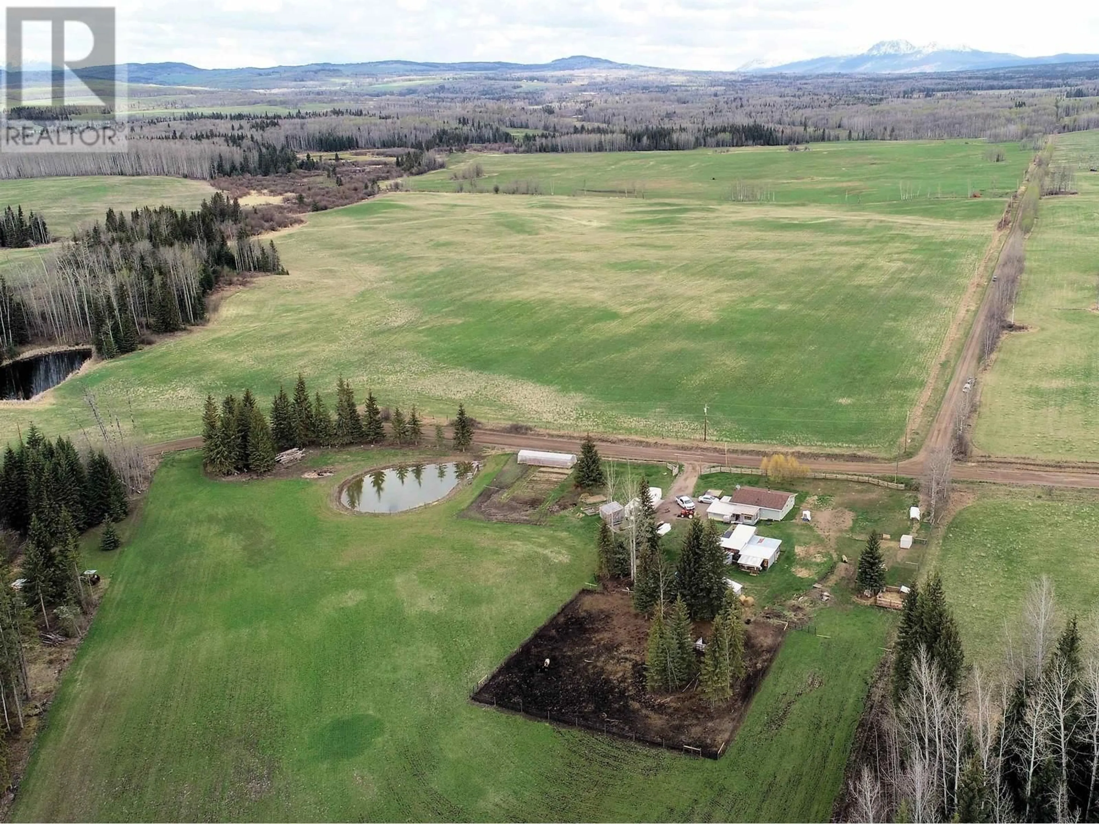 A pic from outside/outdoor area/front of a property/back of a property/a pic from drone, mountain view for 19883 KERR ROAD, Telkwa British Columbia V0J2X2