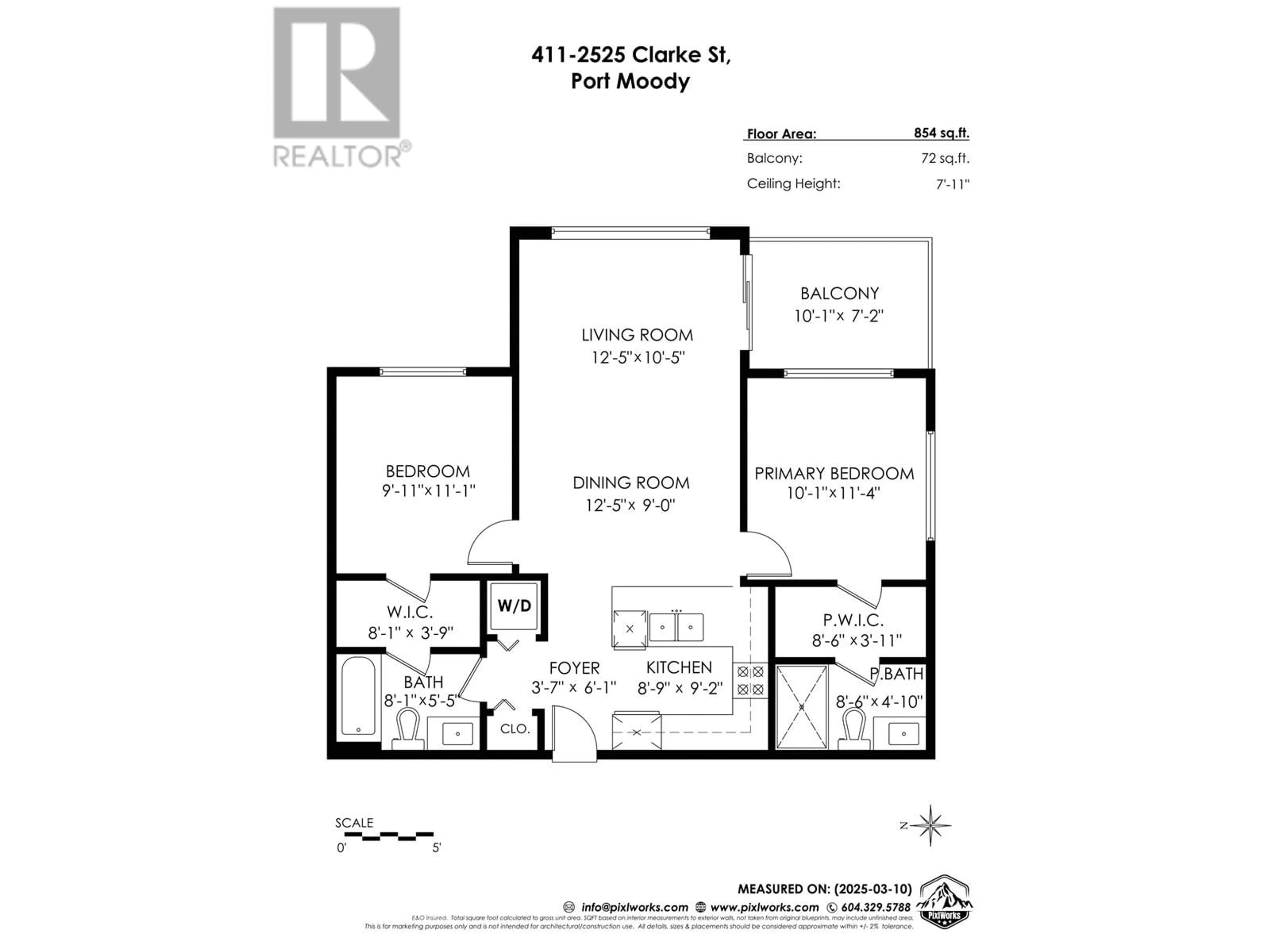 Floor plan for 411 - 2525 CLARKE STREET, Port Moody British Columbia V3H0J3