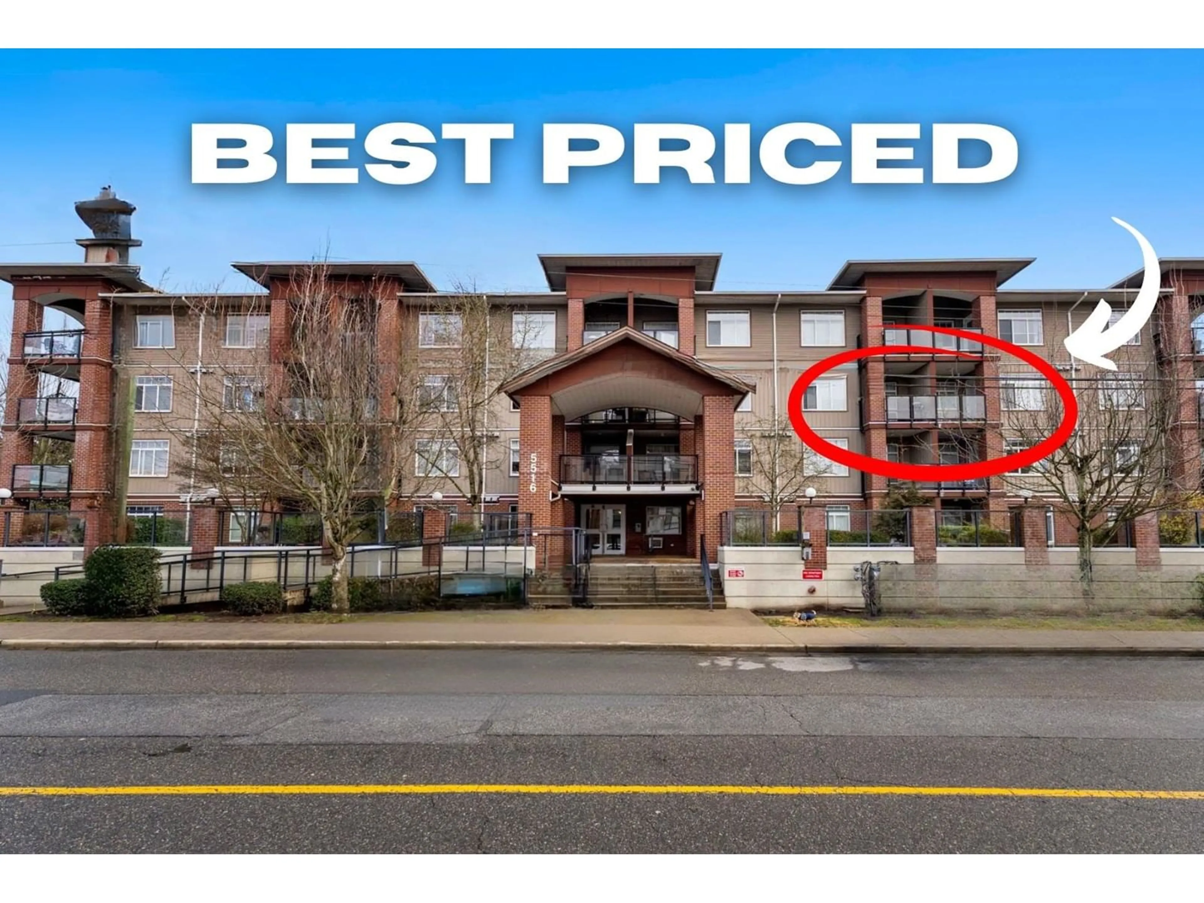A pic from outside/outdoor area/front of a property/back of a property/a pic from drone, street for 320 - 5516 198, Langley British Columbia V3A0A6