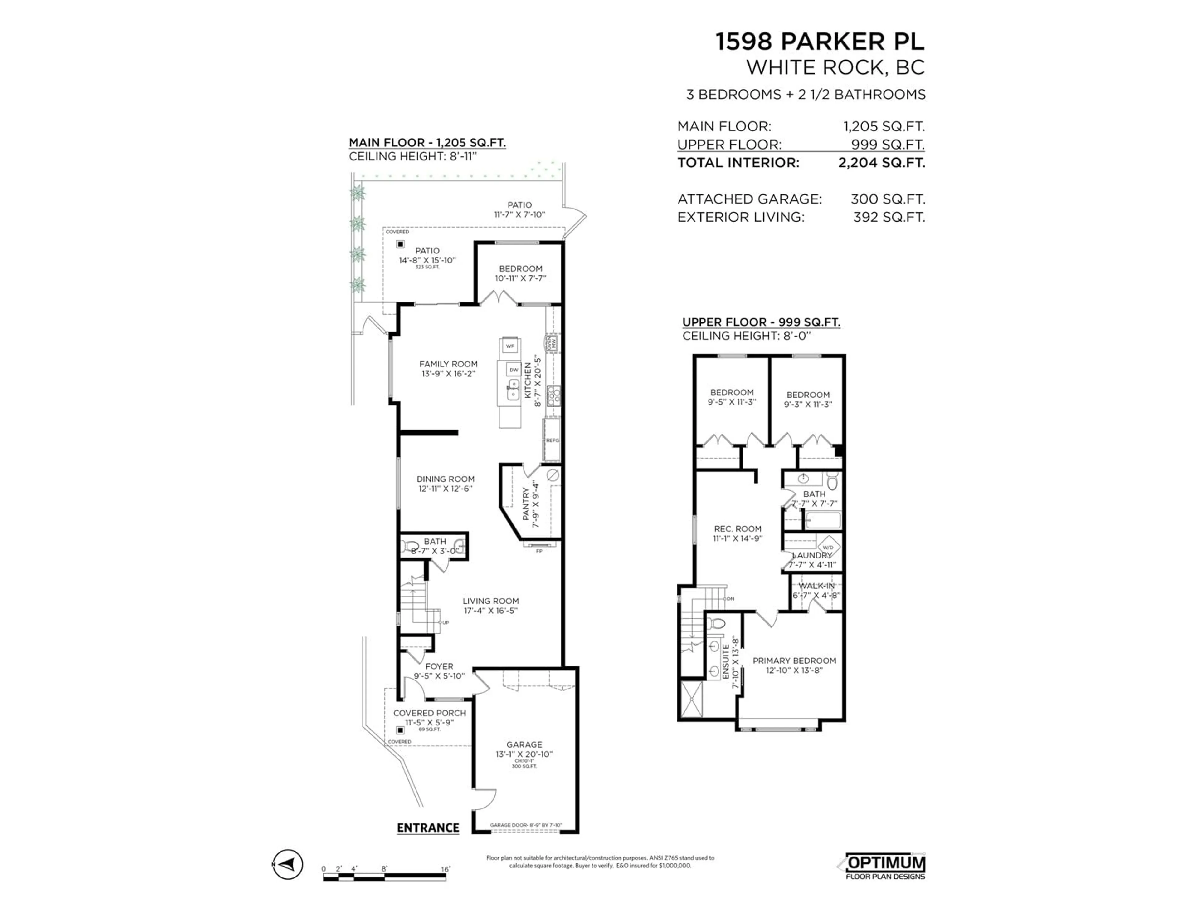 Floor plan for 1598 PARKER, White Rock British Columbia V4B4S5