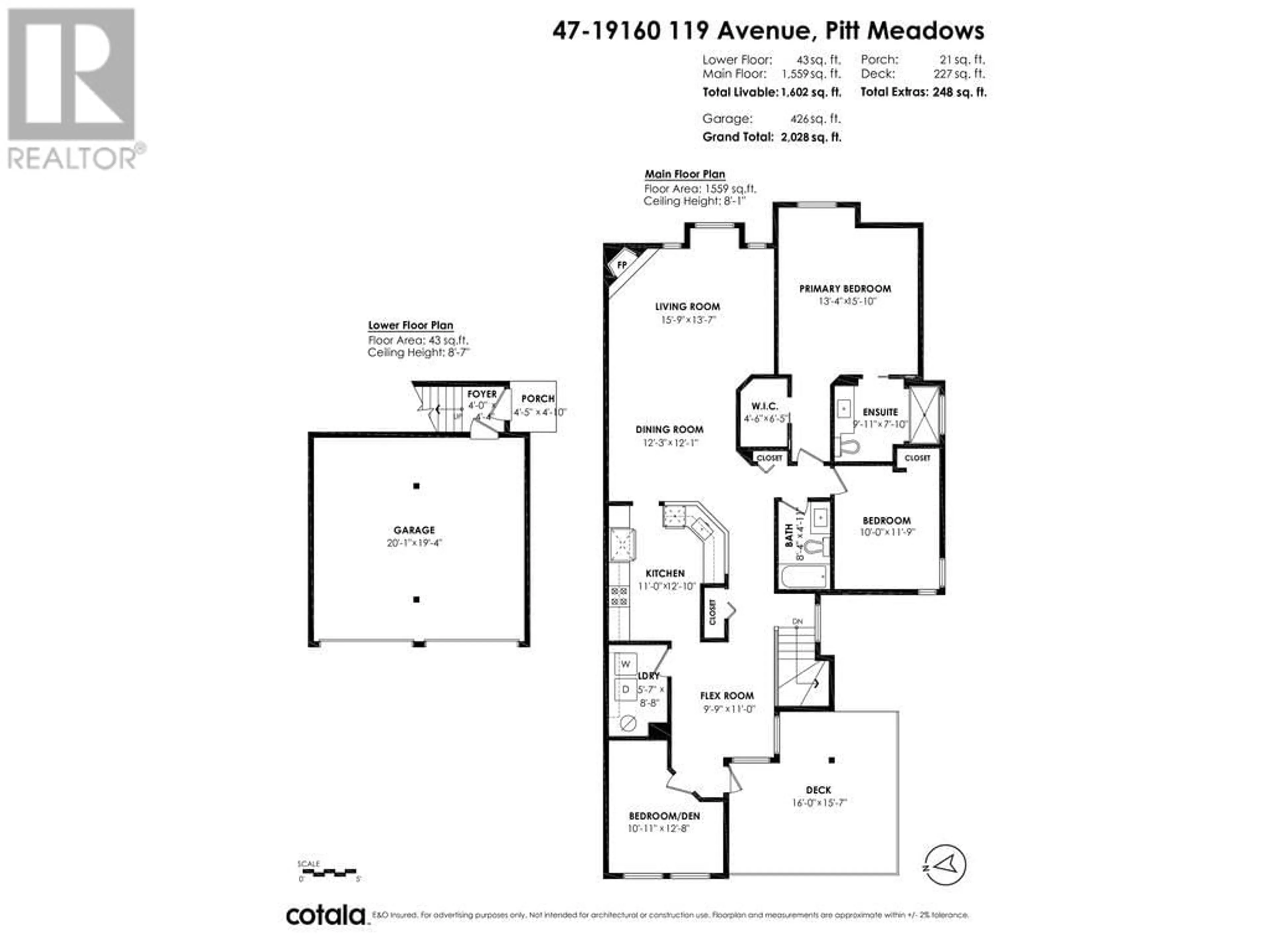 Floor plan for 47 - 19160 119 AVENUE, Pitt Meadows British Columbia V3Y2L7