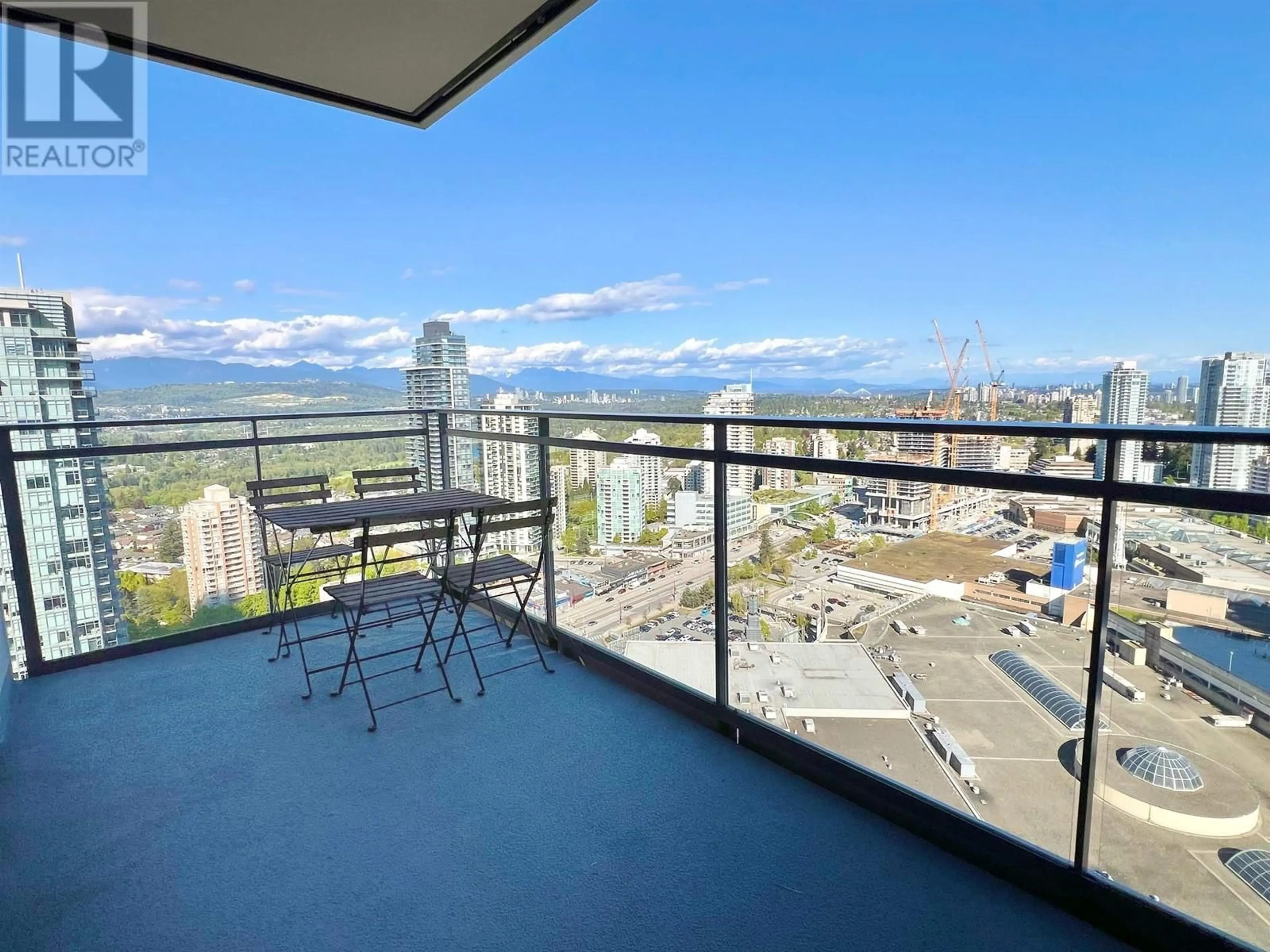 Balcony in the apartment, city buildings view from balcony for 3710 - 6098 STATION STREET, Burnaby British Columbia V5H0H4