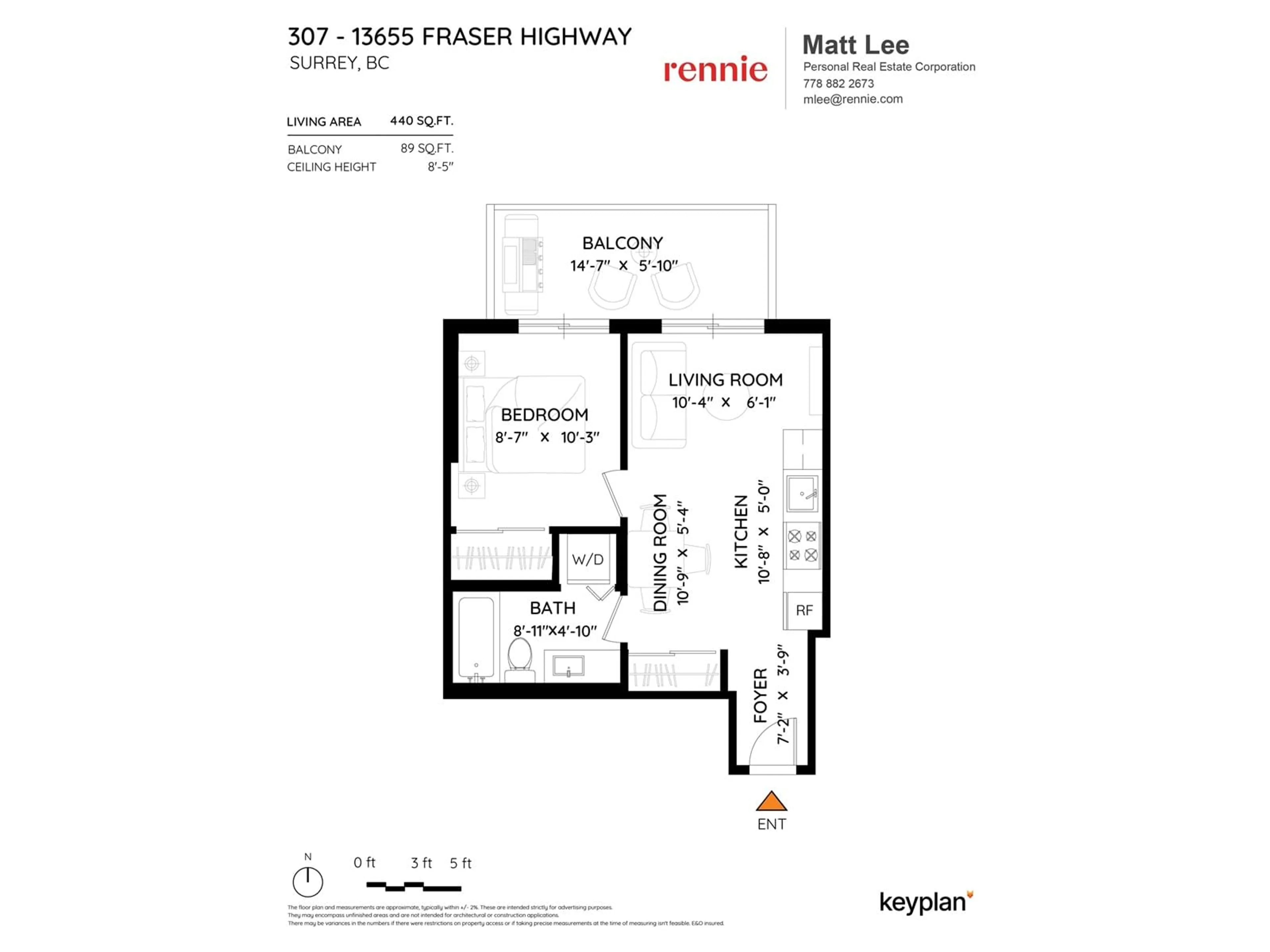Floor plan for 307 - 13655 FRASER, Surrey British Columbia V3T0P8
