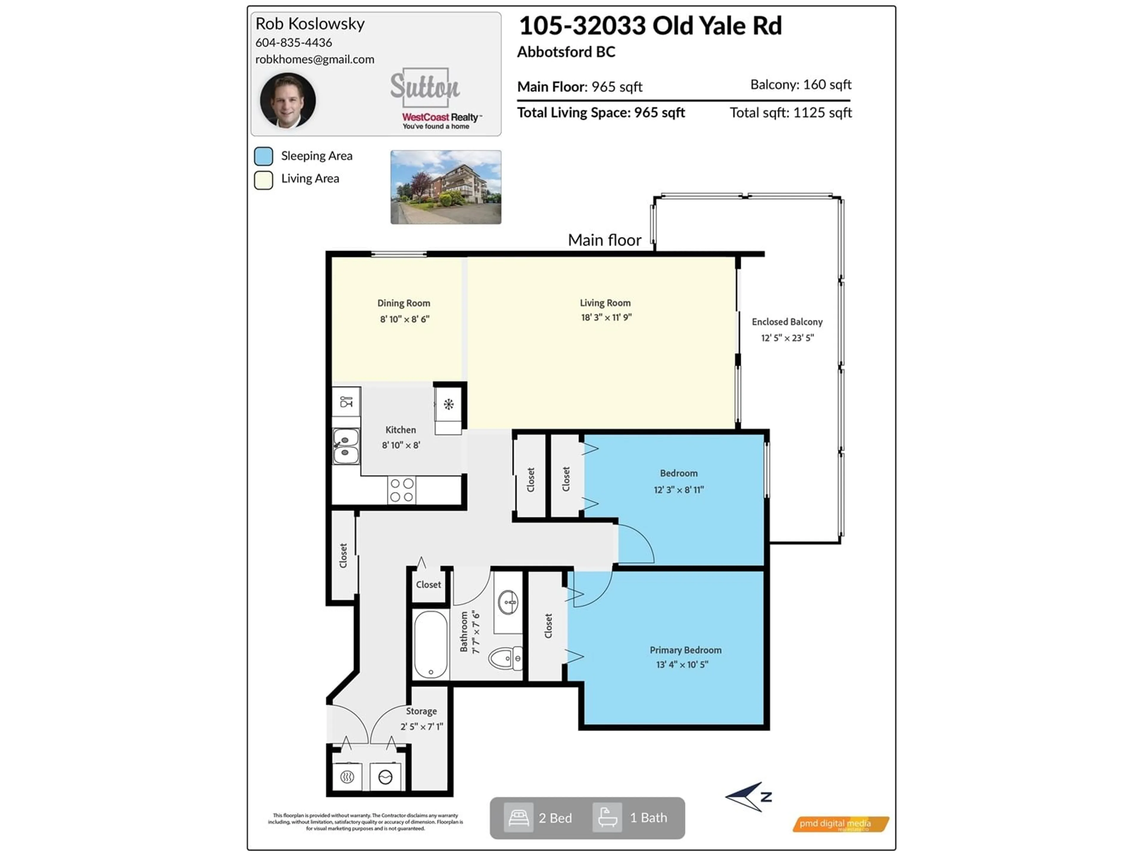 Floor plan for 105 - 32033 OLD YALE, Abbotsford British Columbia V2T2C8
