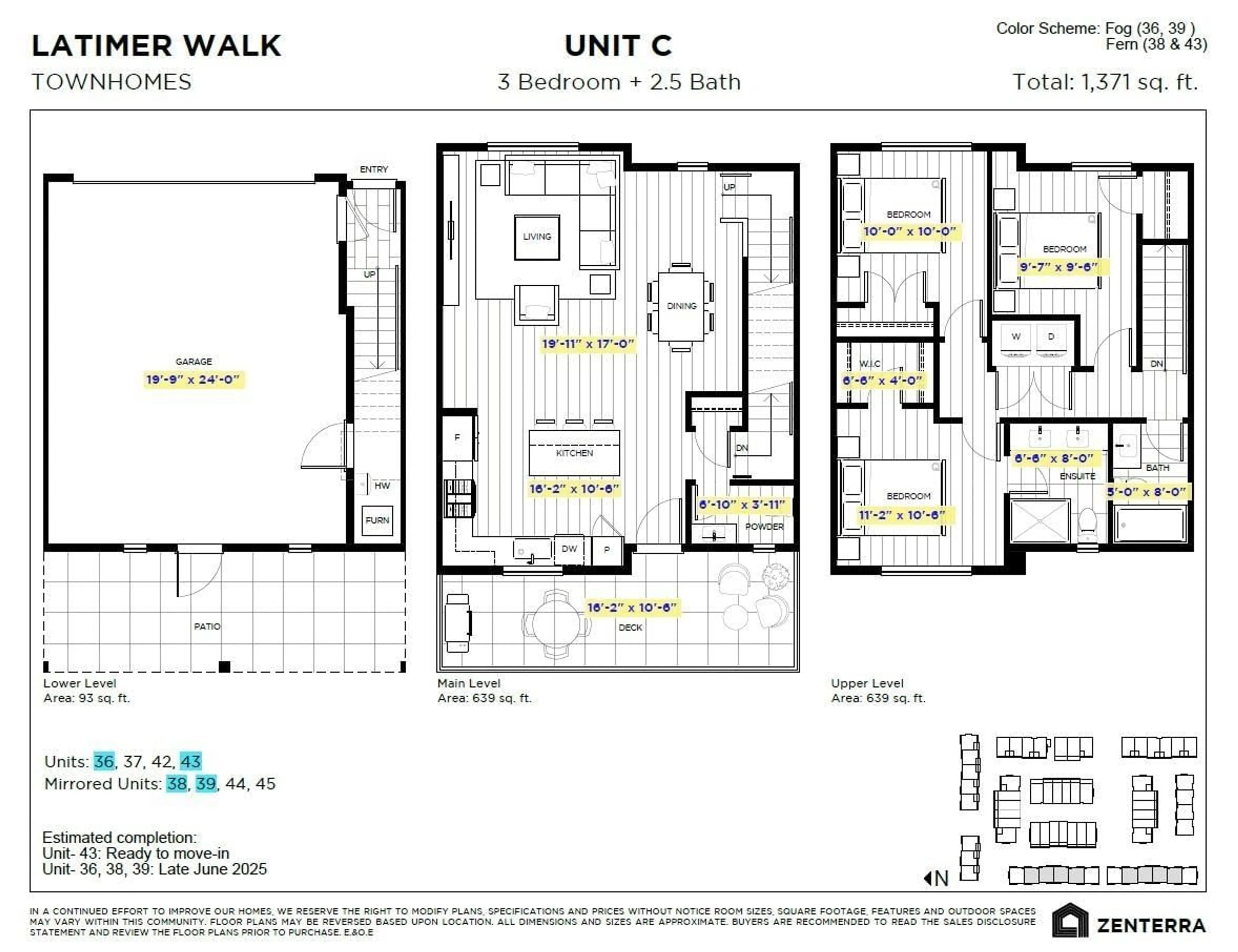 Floor plan for 36 - 7661 198B, Langley British Columbia V0V0V0