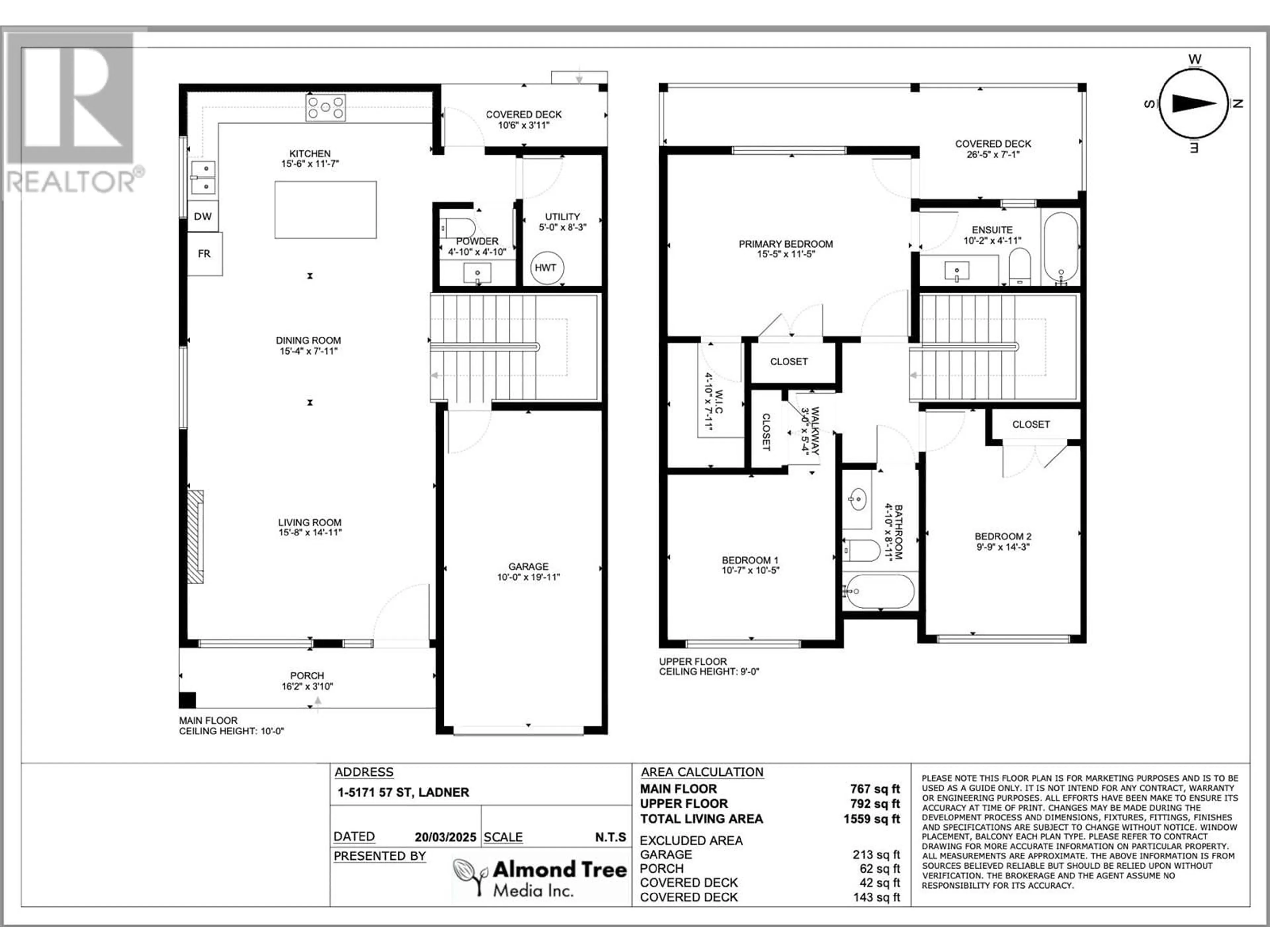 Floor plan for Lot 1 - 5171 57 STREET, Ladner British Columbia V4K3G2