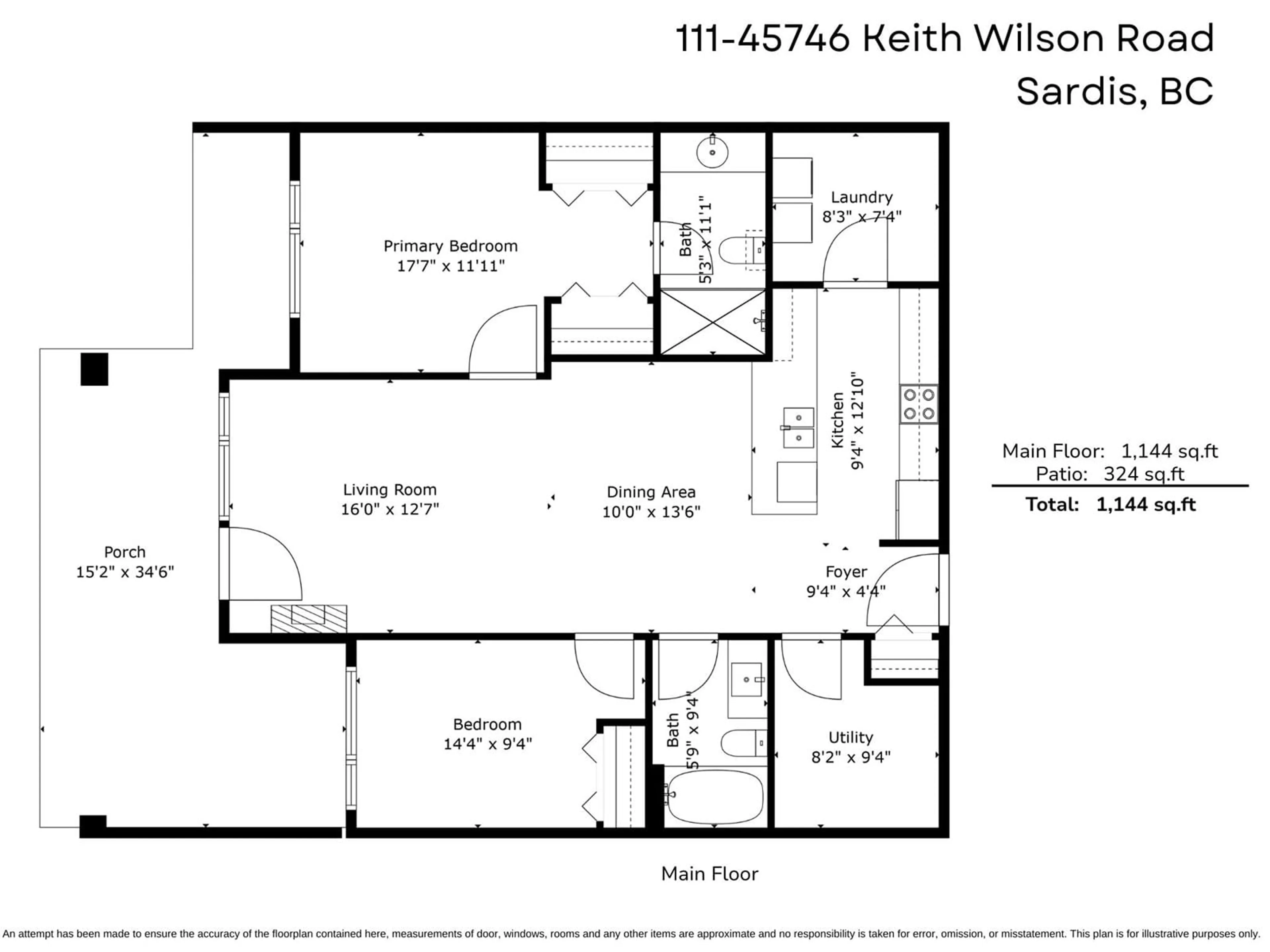 Floor plan for 111 - 45746 KEITH WILSON ROAD, Chilliwack British Columbia V2R1J9