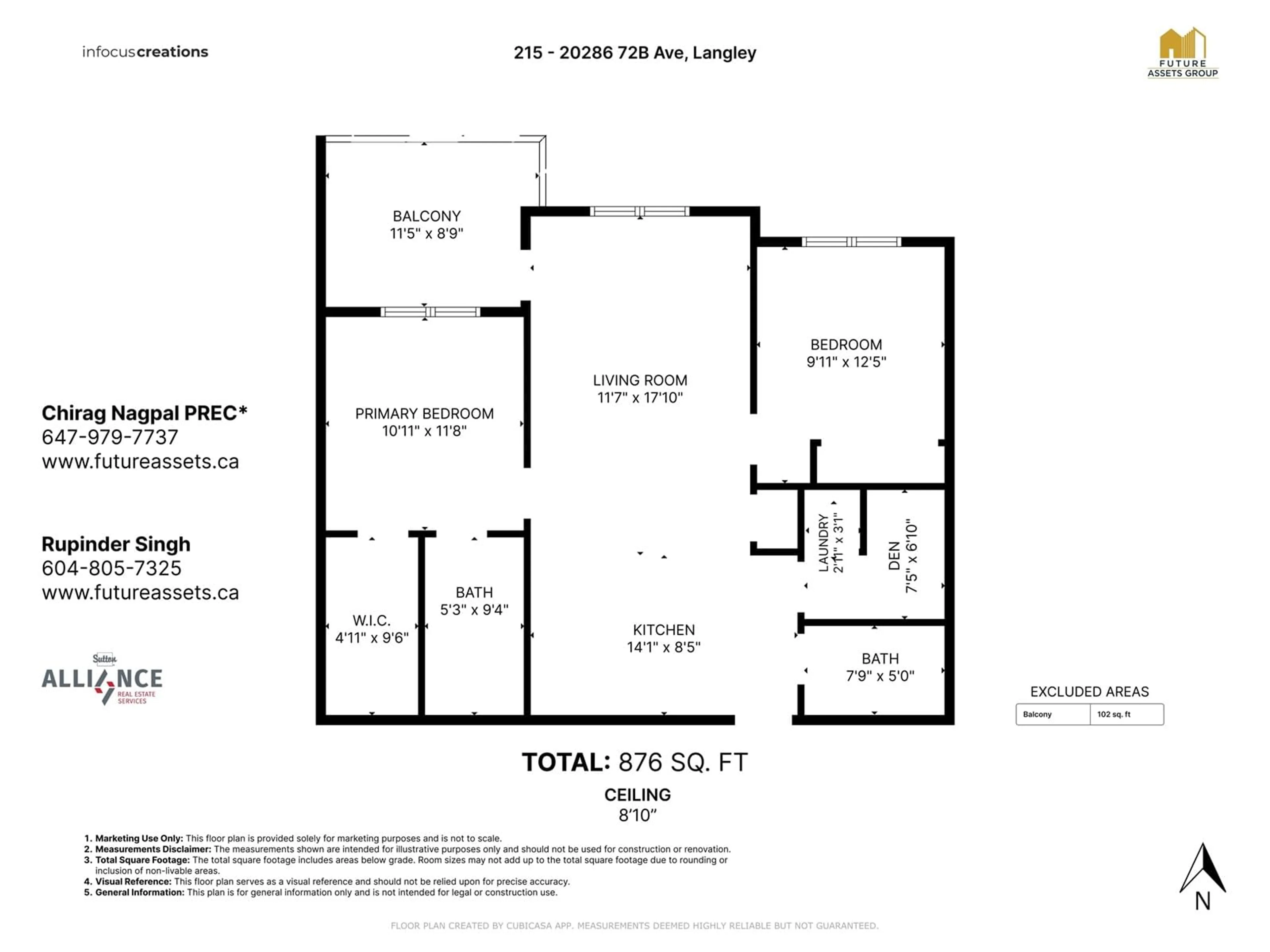 Floor plan for 215 - 20286 72B, Langley British Columbia V2Y3X4