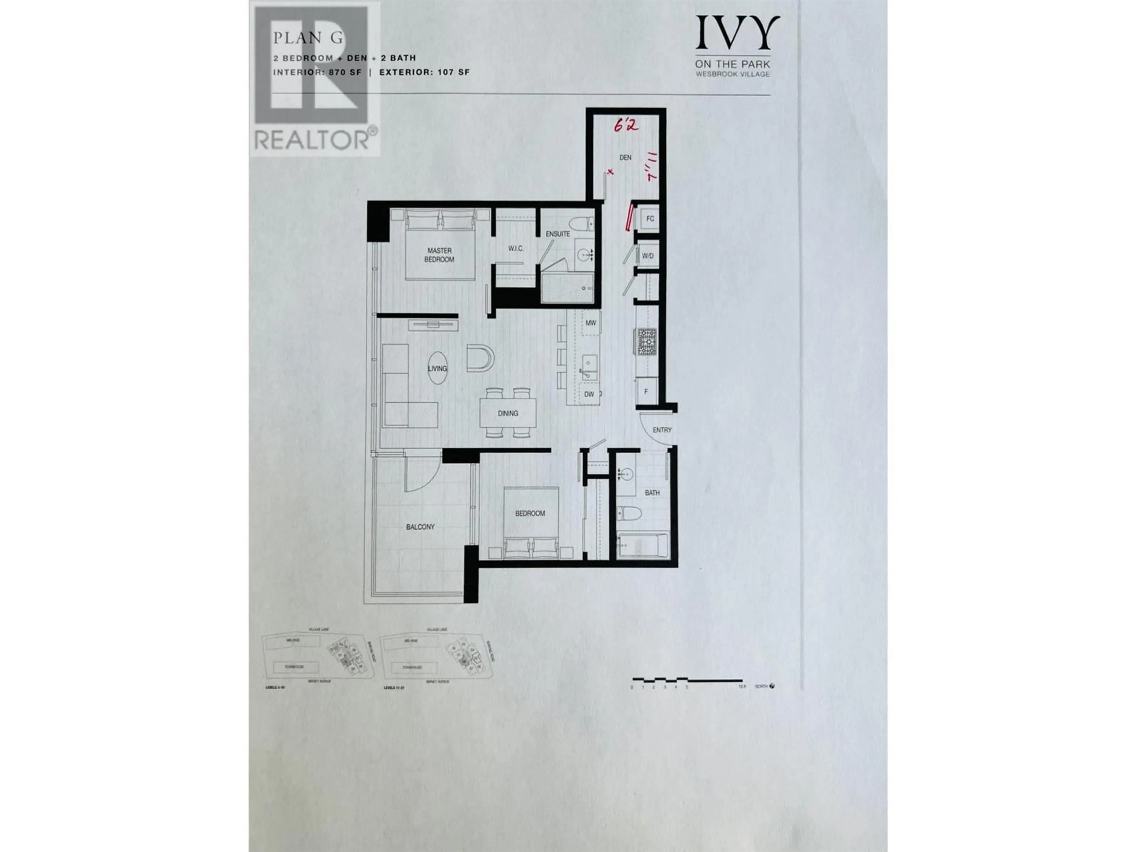 Floor plan for 2008 - 5629 BIRNEY AVENUE, Vancouver British Columbia V6S0L5