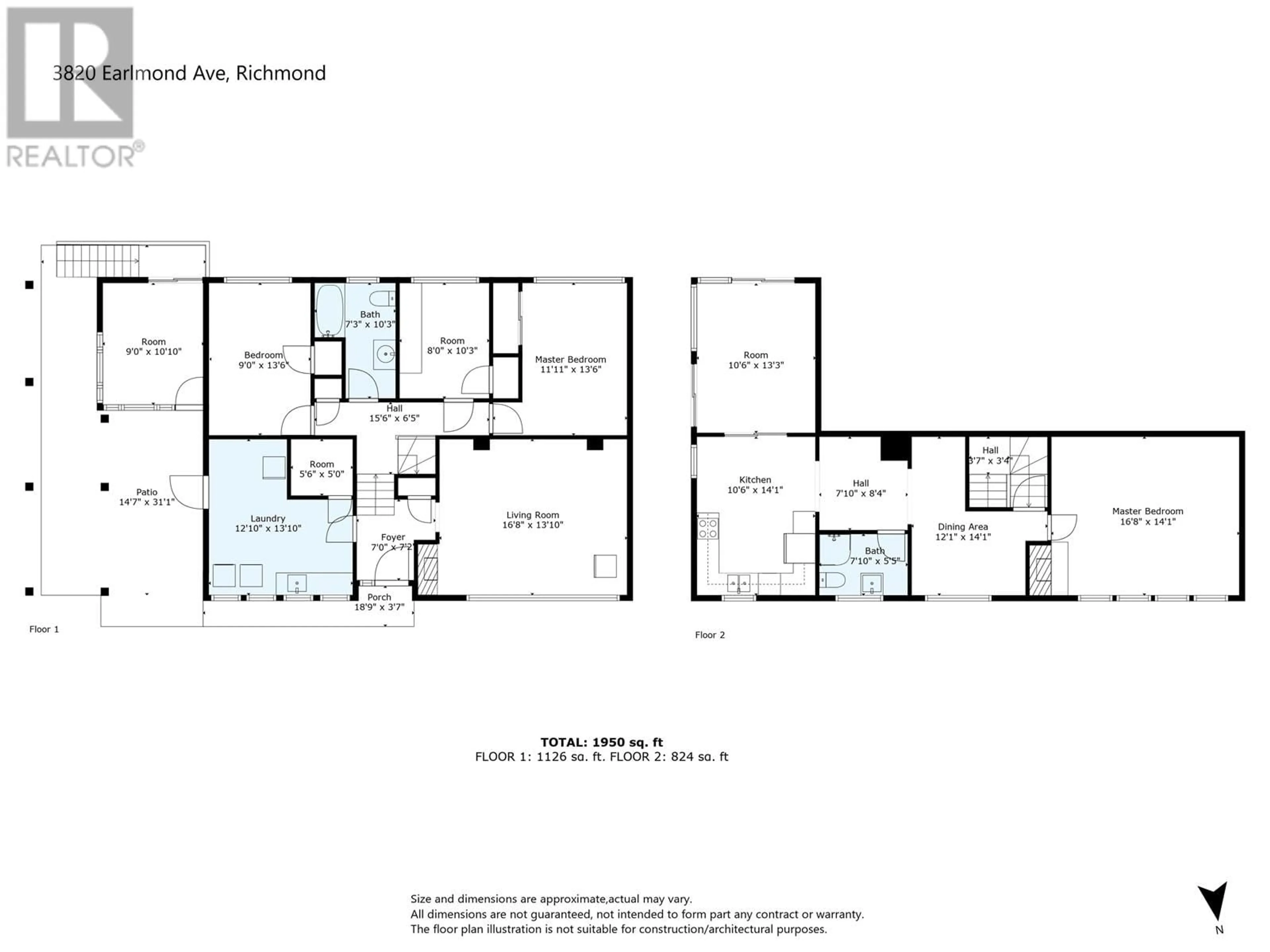 Floor plan for 3820 EARLMOND AVENUE, Richmond British Columbia V7E1B7
