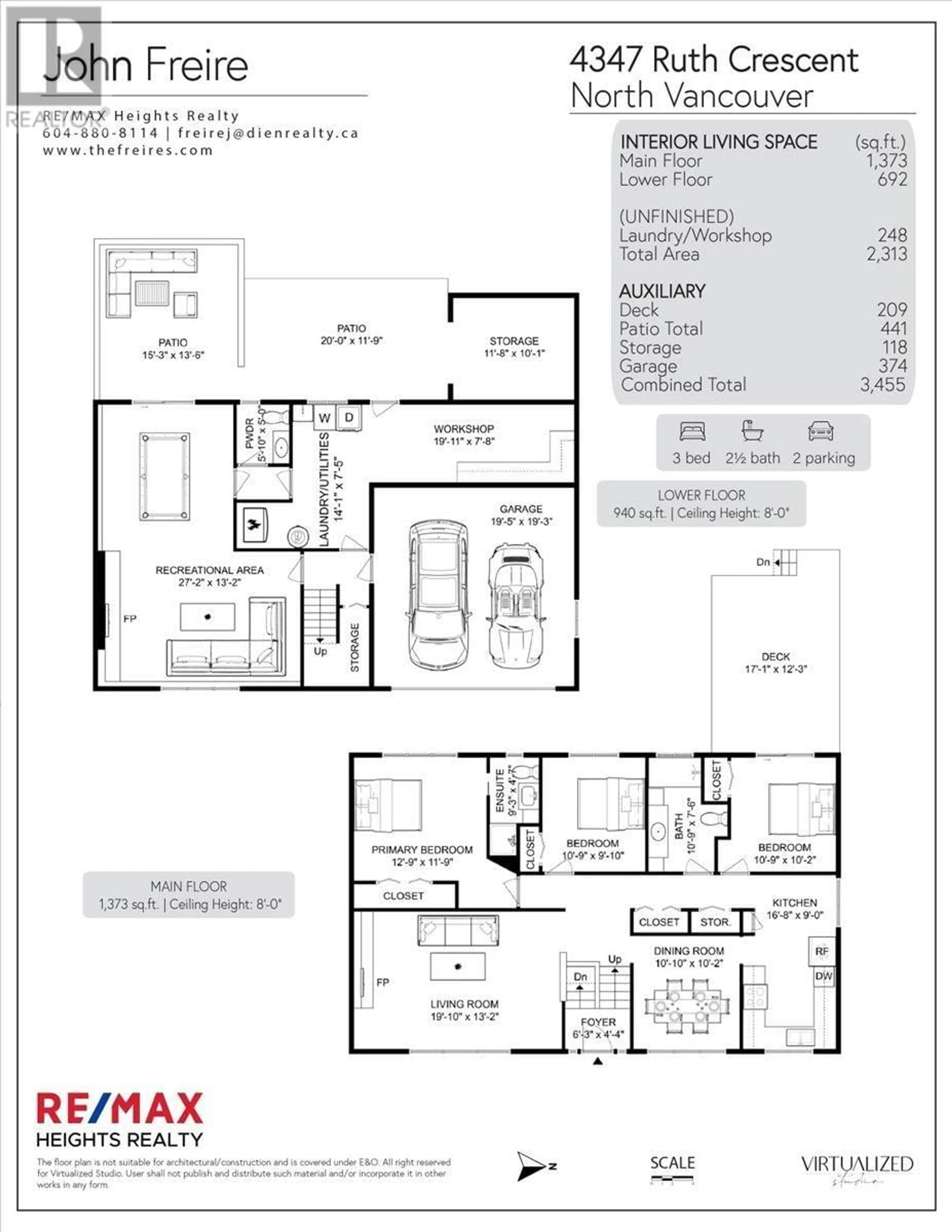 Floor plan for 4347 RUTH CRESCENT, North Vancouver British Columbia V7K2N1