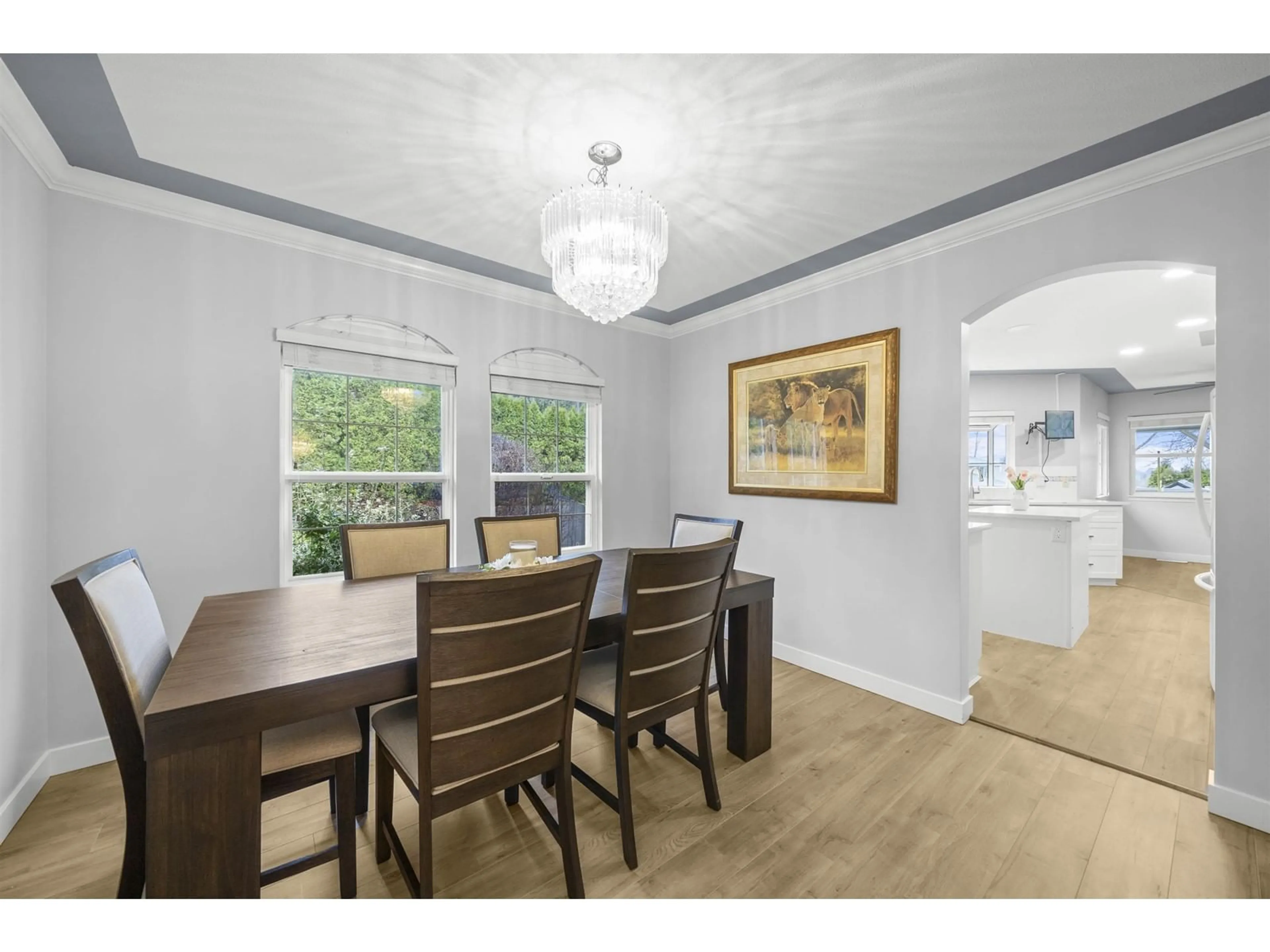 Dining room, wood/laminate floor for 5089 219A, Langley British Columbia V3A8P8