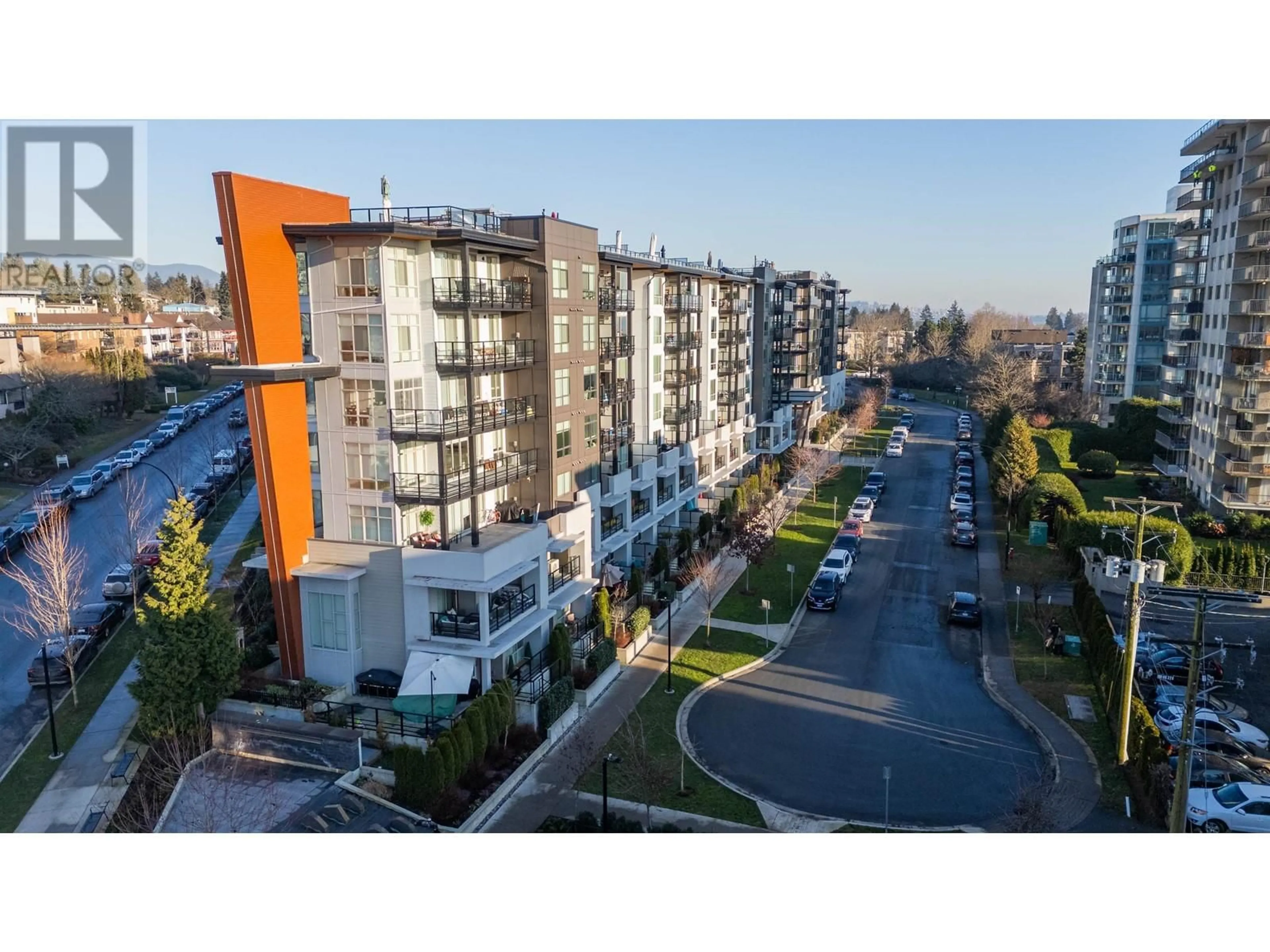 A pic from outside/outdoor area/front of a property/back of a property/a pic from drone, city buildings view from balcony for 108 8TH STREET, North Vancouver British Columbia V7L0H1