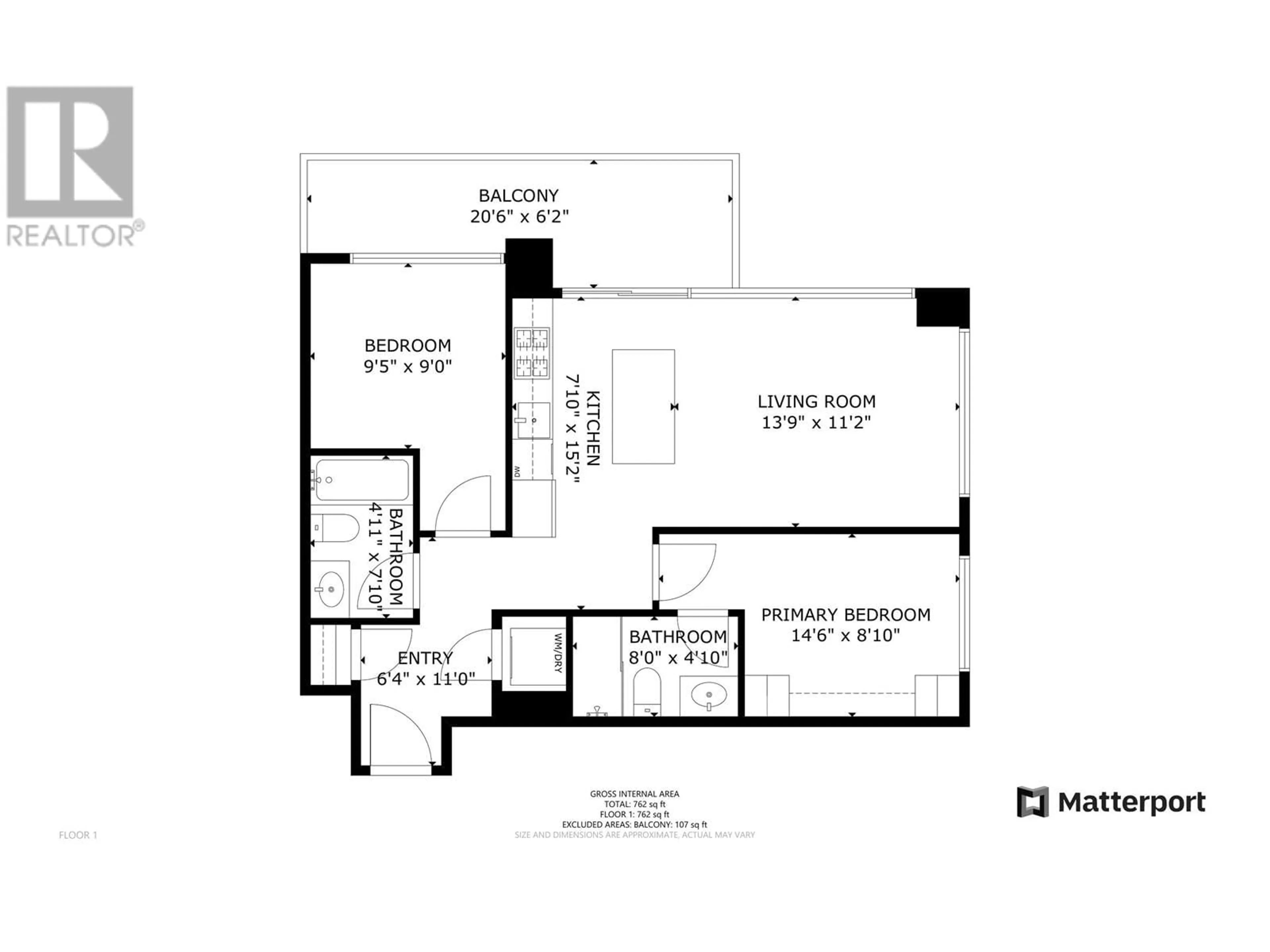 Floor plan for 709 - 6463 SILVER AVENUE, Burnaby British Columbia V5H0K4